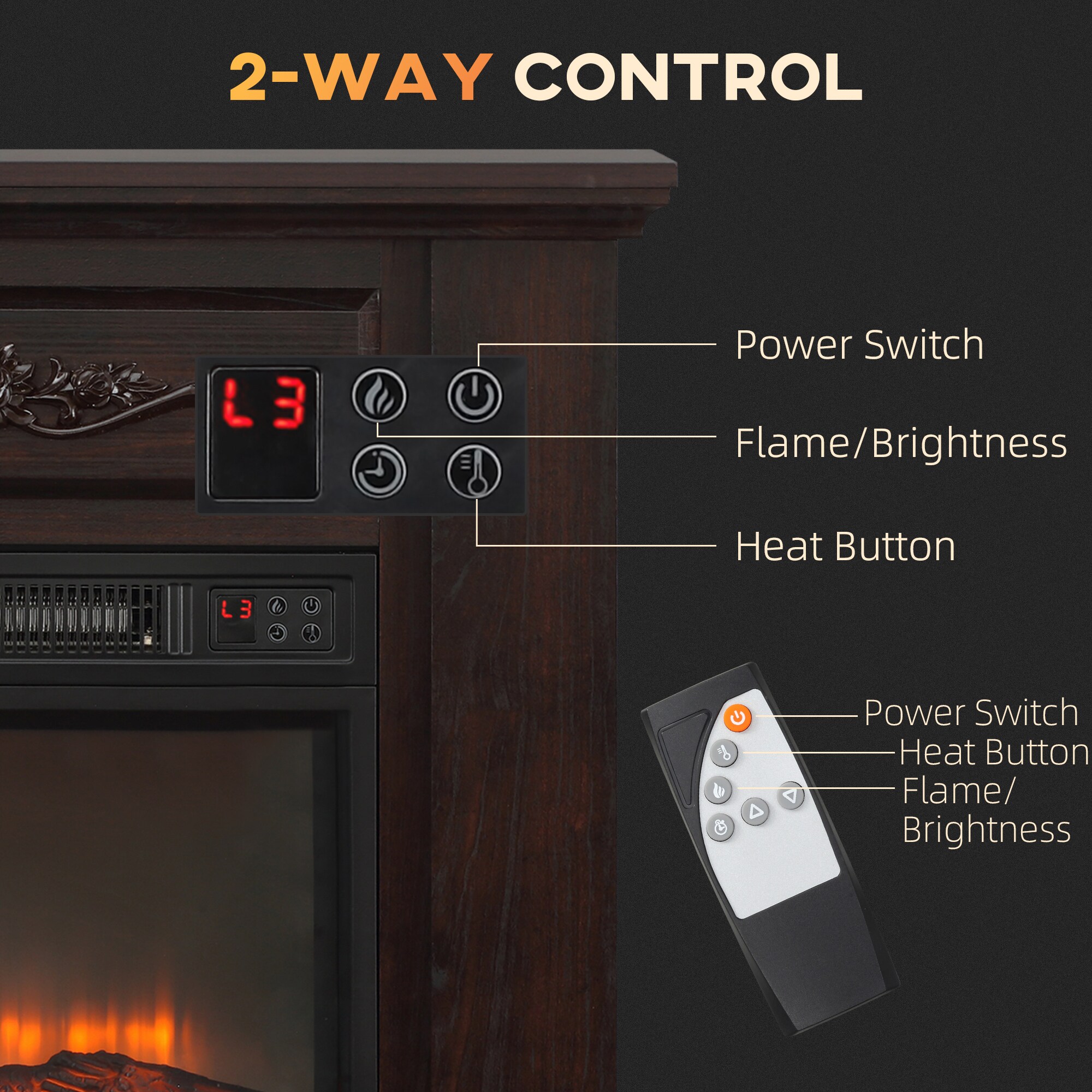 Bybafun YE7400027 Electric-Fireplaces - View #7