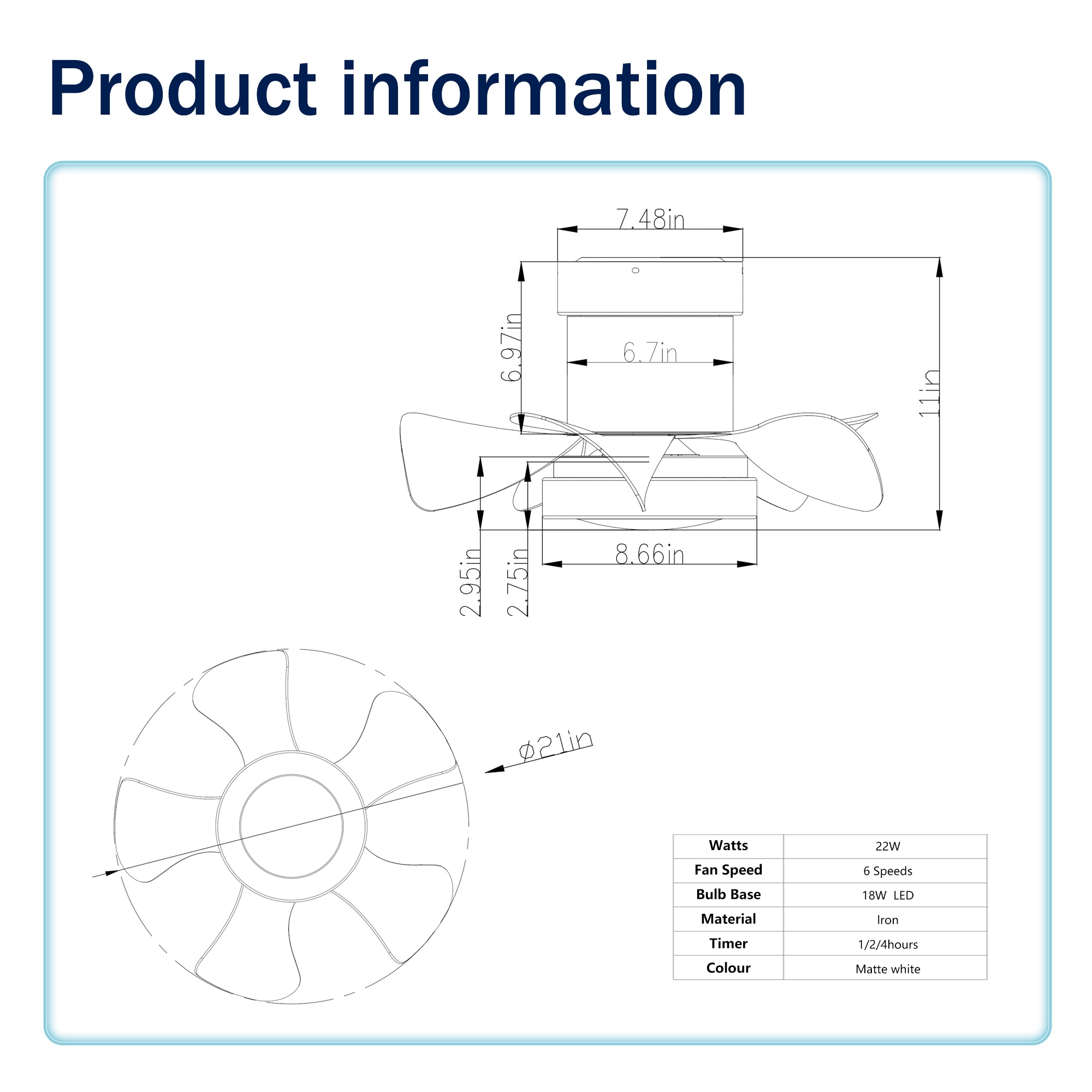 JIMSMAISON JMHECF03-21MW Ceiling-Fans - View #5