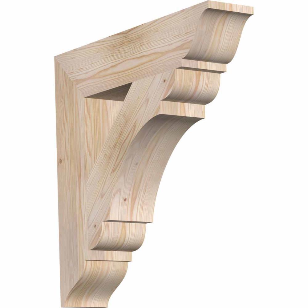 Ekena Millwork BKT06X28X28OLY01SDF Olympic traditional smooth 5-1/2-in x 28-in x 28-in Douglas fir Brown Wood Standard bracket
