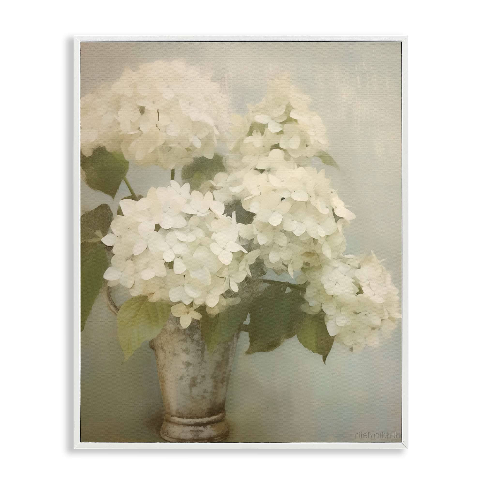 Stupell Industries -  Faded Country Hydrangeas White Framed Giclee Art By Arlington Prints 24 x 30