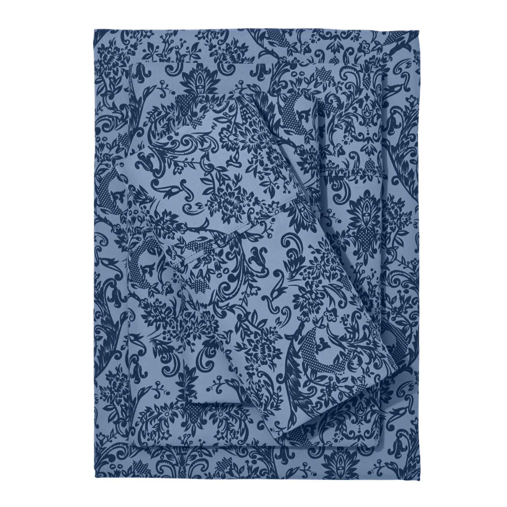 BrylaneHome 196391004755 Printed Damask 6 Piece Sheet Set