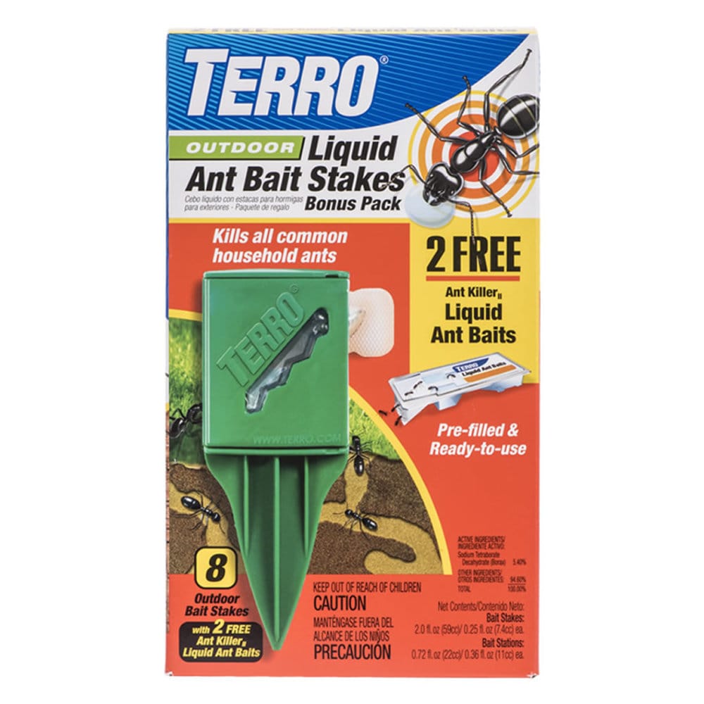 TERRO Outdoor Liquid Ant Bait Station Stakes (8-Pack) in the Pesticides  department at