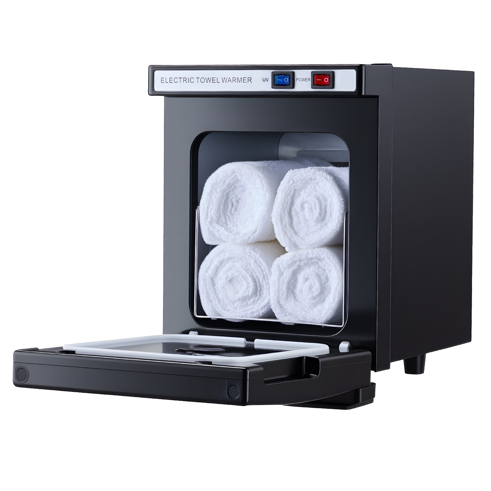GIVIMO 1.1-Gal 184-W Black Hot Towel Warmer Cabinet with 360-Degree Heating and Stainless Rack