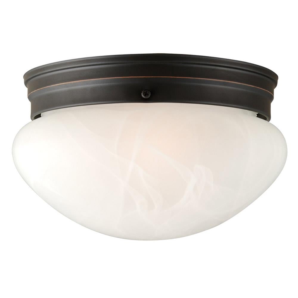 Design House 514539 Millbridge 2 -Light 9.5-in Brushed Bronze Flush Mount Light