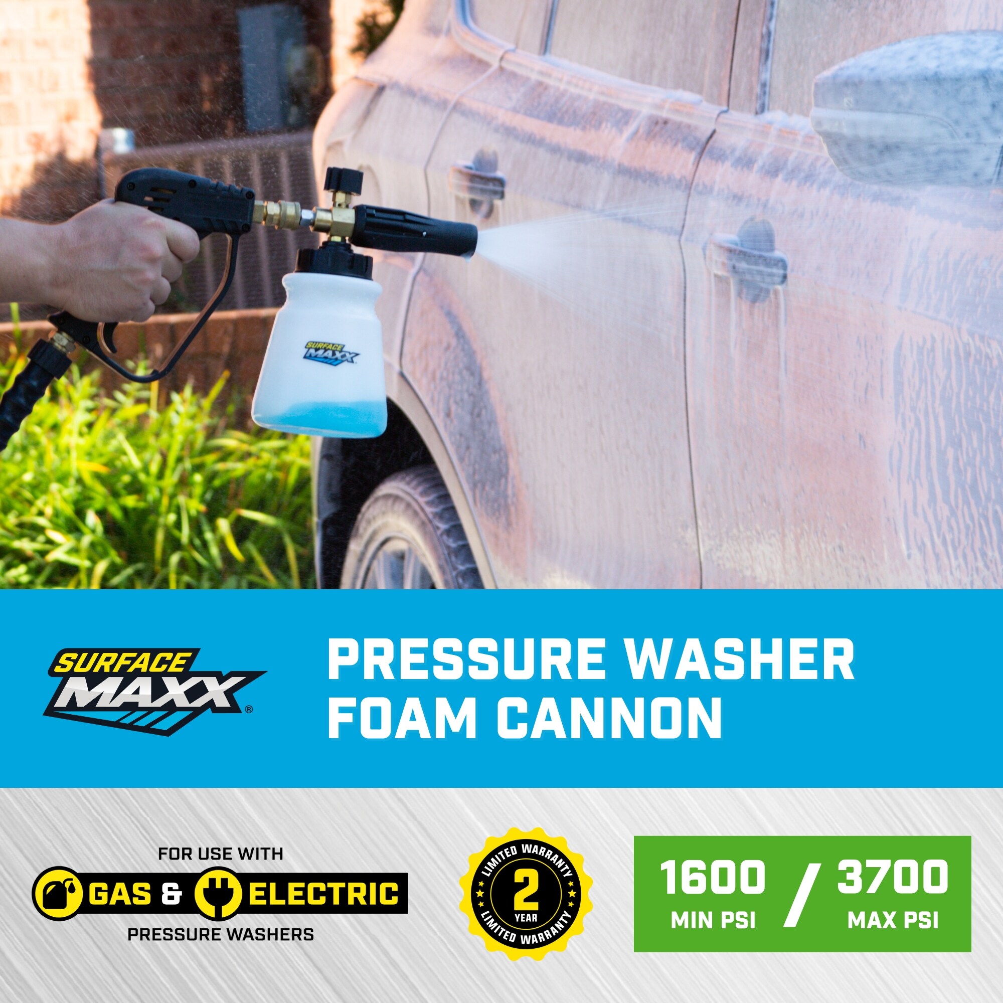 SurfaceMaxx up to 3700 PSI 1/4-in Foam Cannon