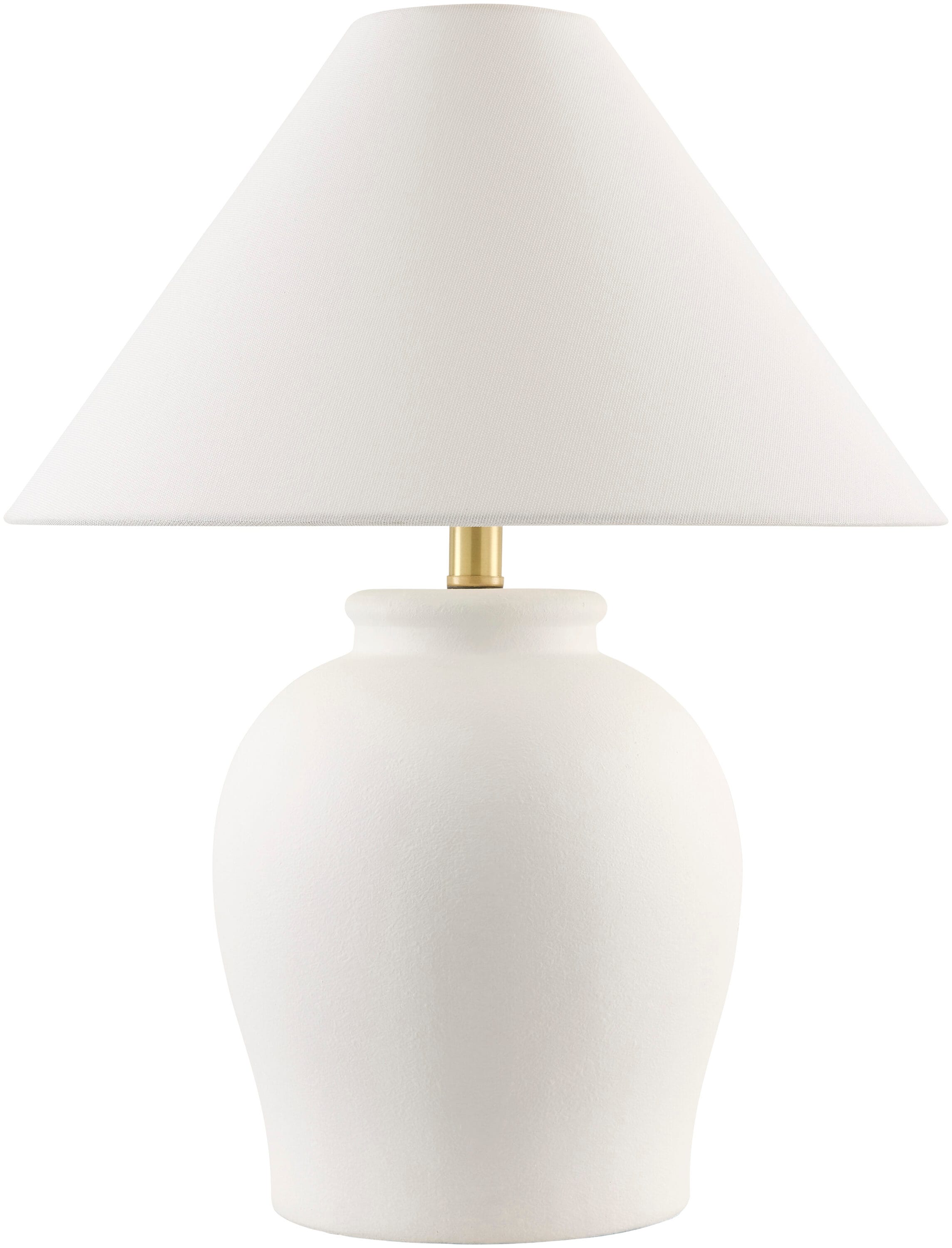 Besson 22-in White On/Off switch Table Lamp with Linen Shade