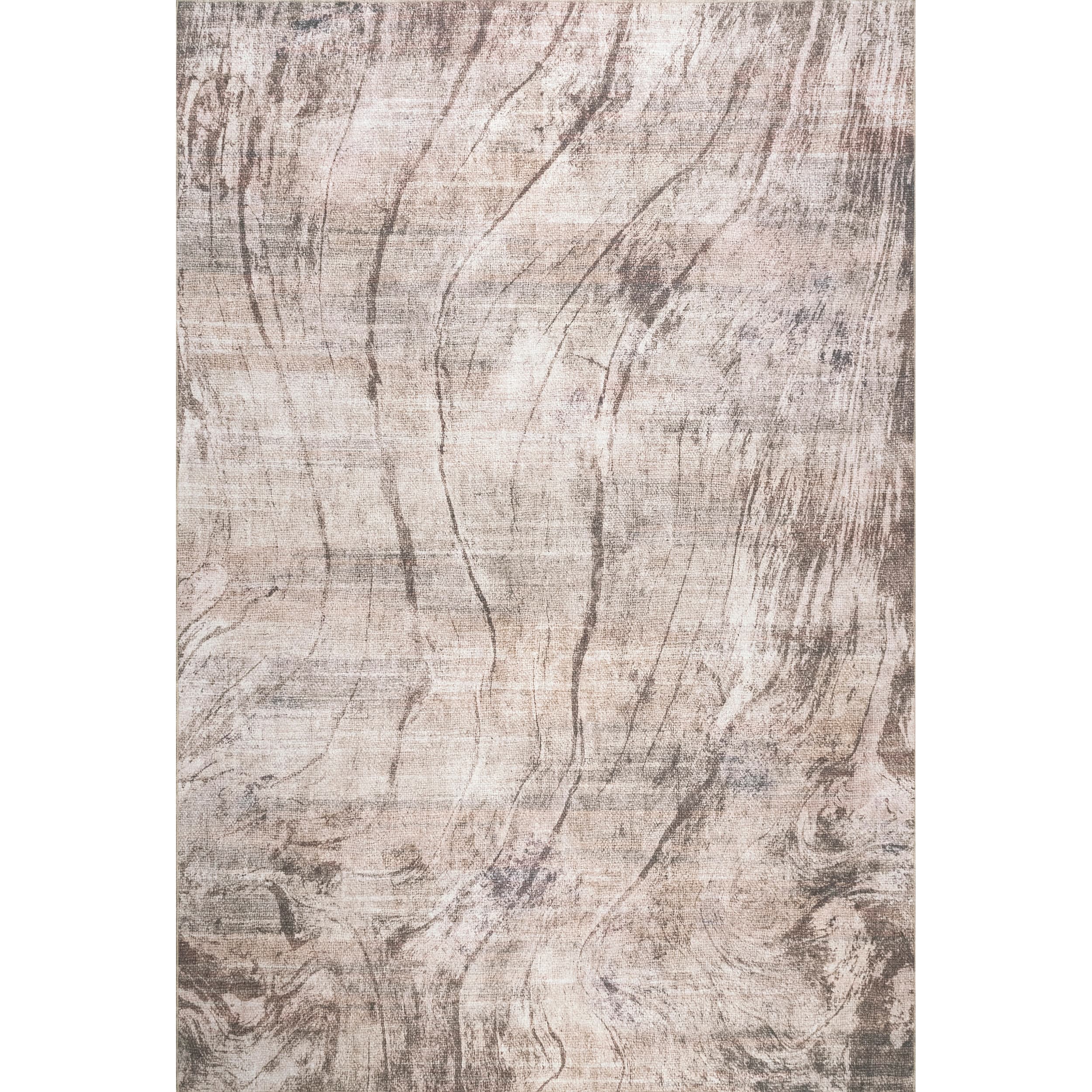 Ivory and Beige Flat Woven Rectangular Area Rug 6' x 9'