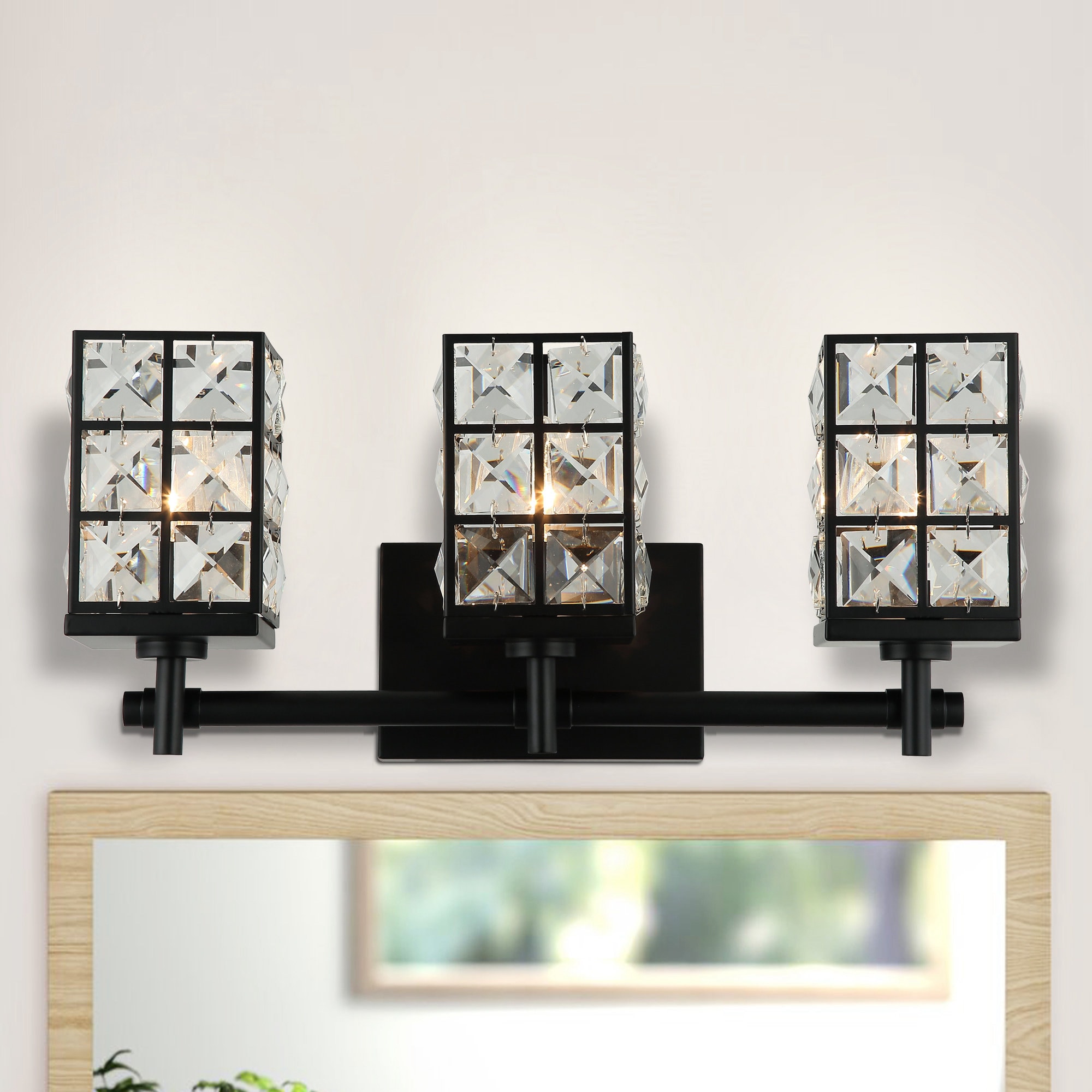 Parrot Uncle HLW-27125-3BK 6.3-in 3-Light Matte Black Modern/Contemporary Vanity Light