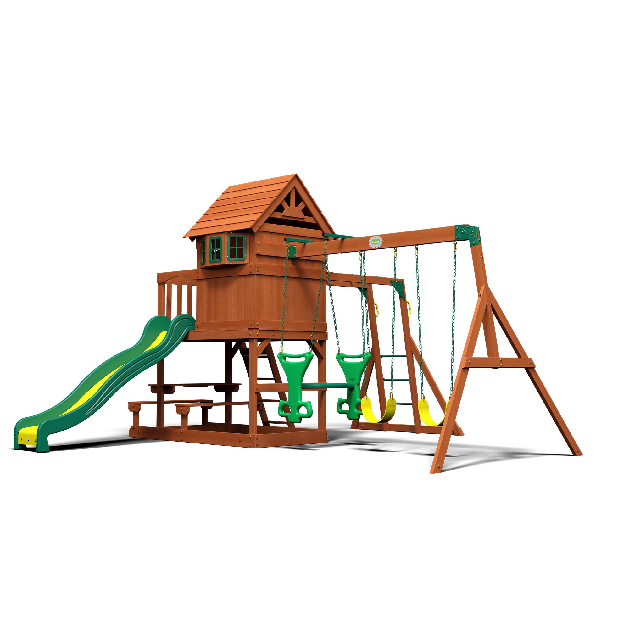 backyard discovery springboro residential wood playset