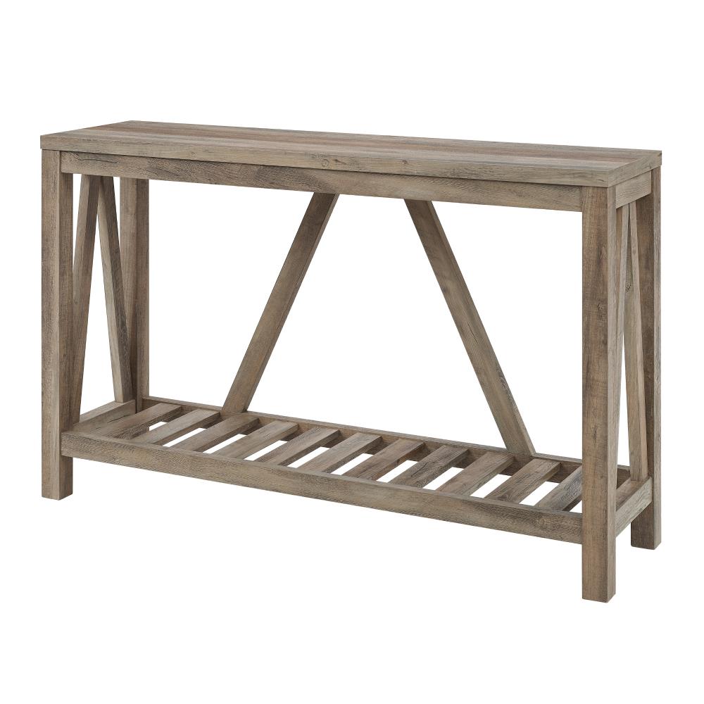 Walker Edison Farmhouse Grey Wash Console Table in the Console Tables ...