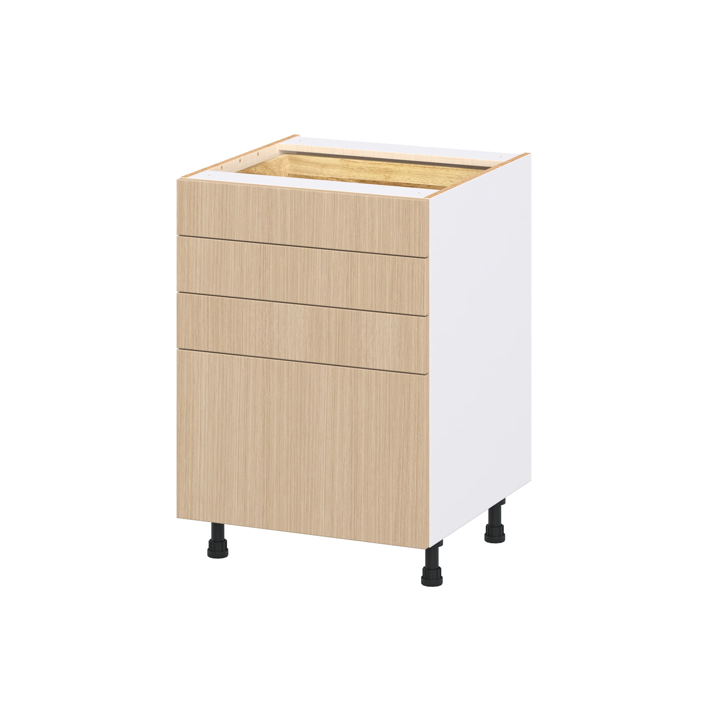 Hugo&Borg DSB4D24WD-WI Winston 24-in W x 34.5-in H x 24.5-in D Mojavi Oak 4 -Drawers Drawer Base Fully assembled Cabinet Flat Panel