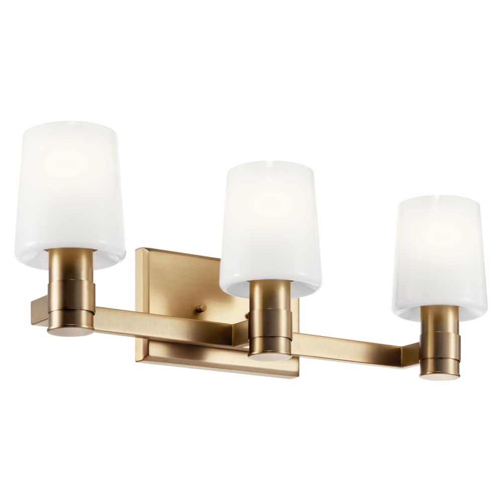 Kichler 55176CPZ Adani 24-in 3 -Light Brass Modern/contemporary Vanity light