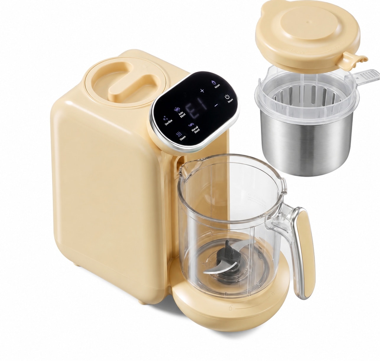 Aoibox -  Baby Food Maker Steamer and Blender with Stainless Steel Basket and Bottle Warmer 5 in ...