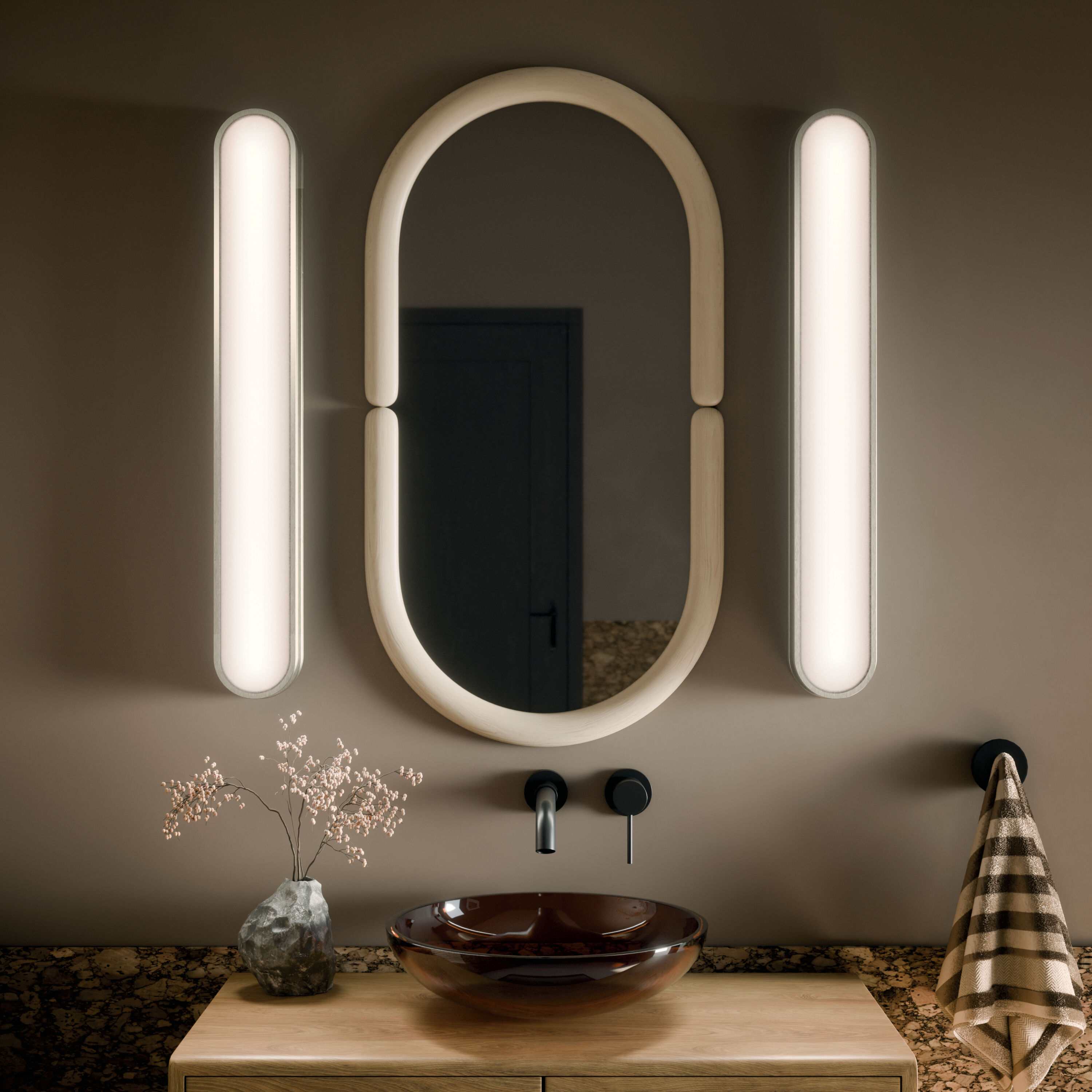 Kichler Daines 32.75-in 1 Light Brushed Nickel Integrated LED Modern/contemporary Bathroom Vanity light bar