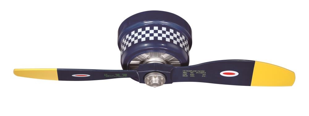 Craftmade WB242BS2 WarPlanes 42-in Warplanes Black Sheep Ceiling Fan with Light and Remote (2-Blade)
