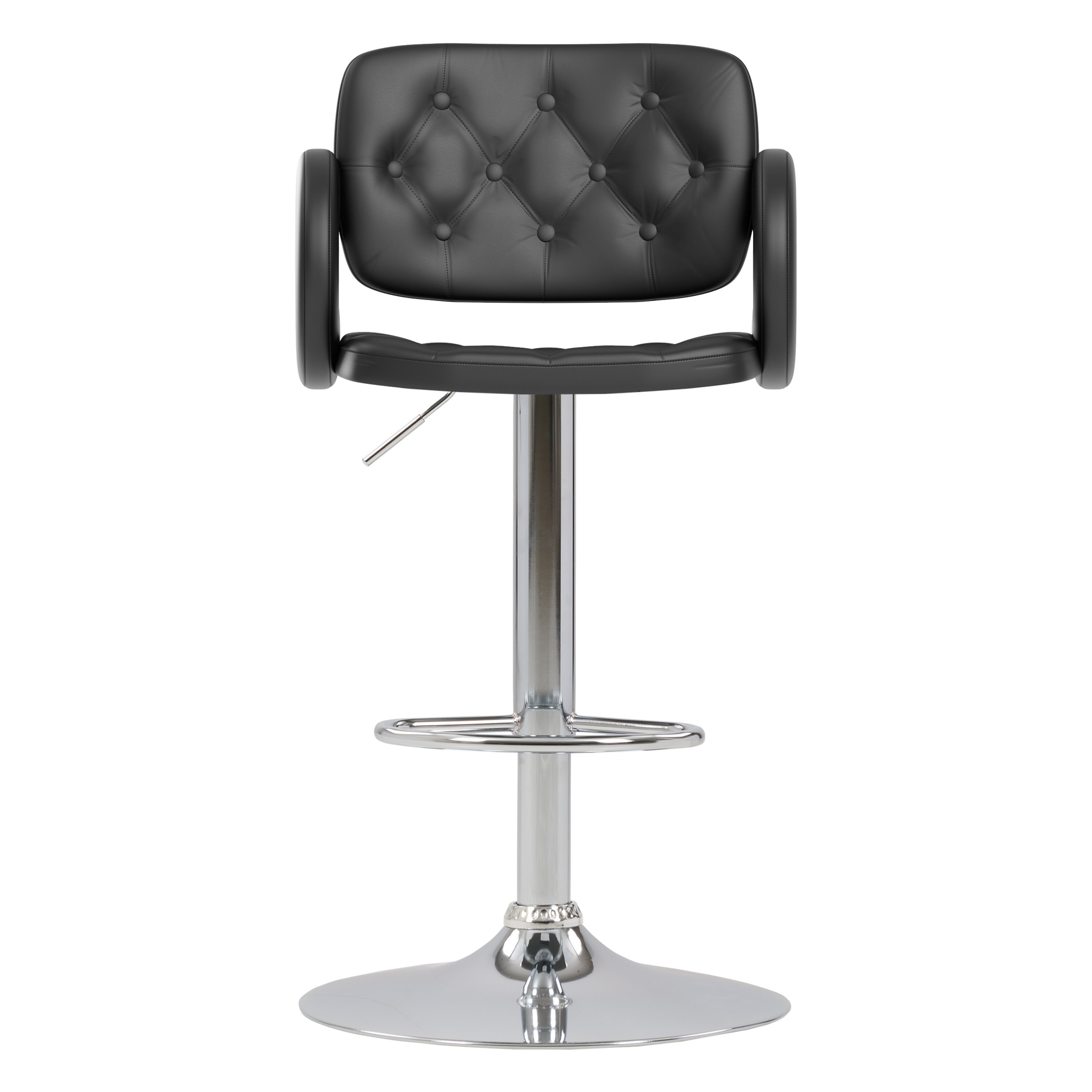 CorLiving Jude Black 24.75-in H Adjustable Height Upholstered Swivel ...