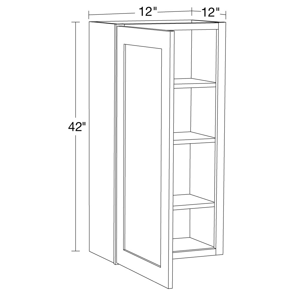Luxxe Cabinetry W1242L-NBC Cabinets-Kitchen - View #5