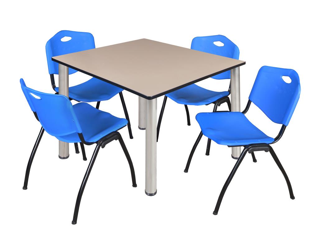 Regency TB4848BEBPCM47BE Breakroom Off-white 4-Person Training Table (48-in W x 29-in H)