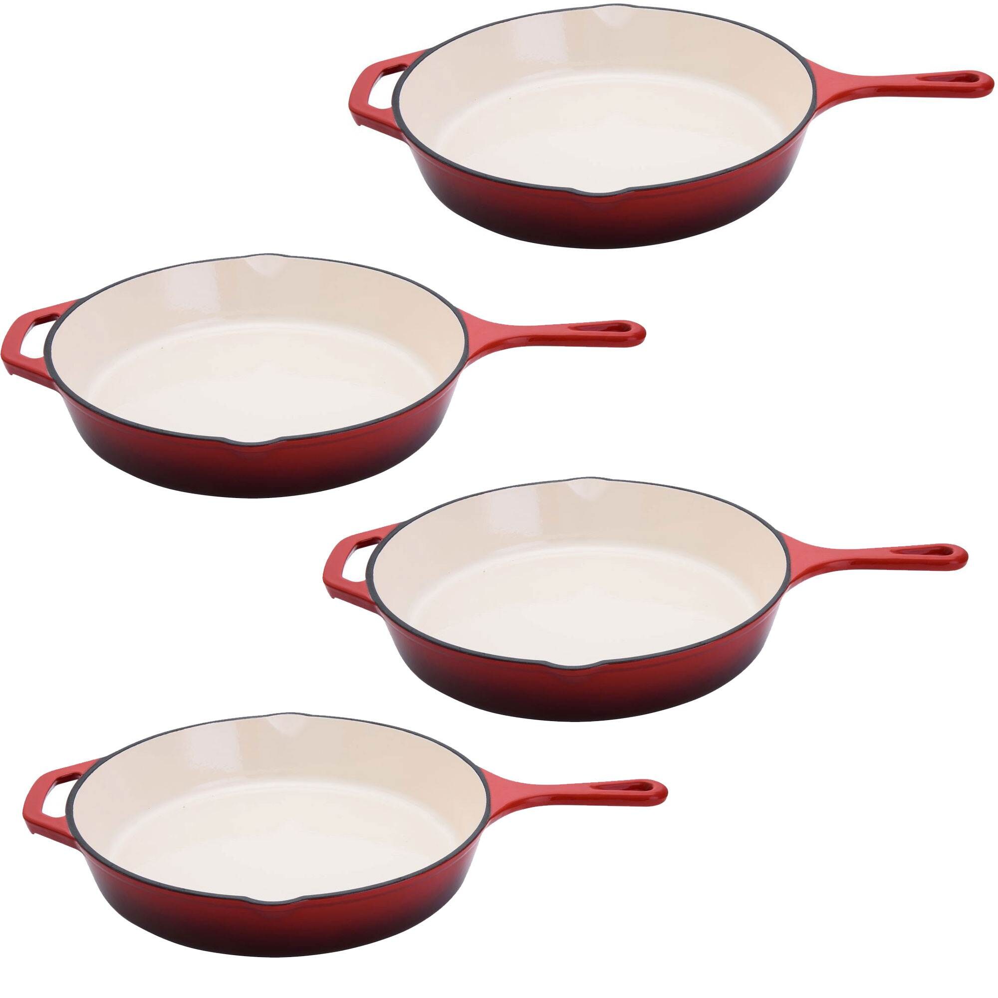 Hamilton Beach 4-Piece 10.24-in Cast Iron Cookware Set with Lid in