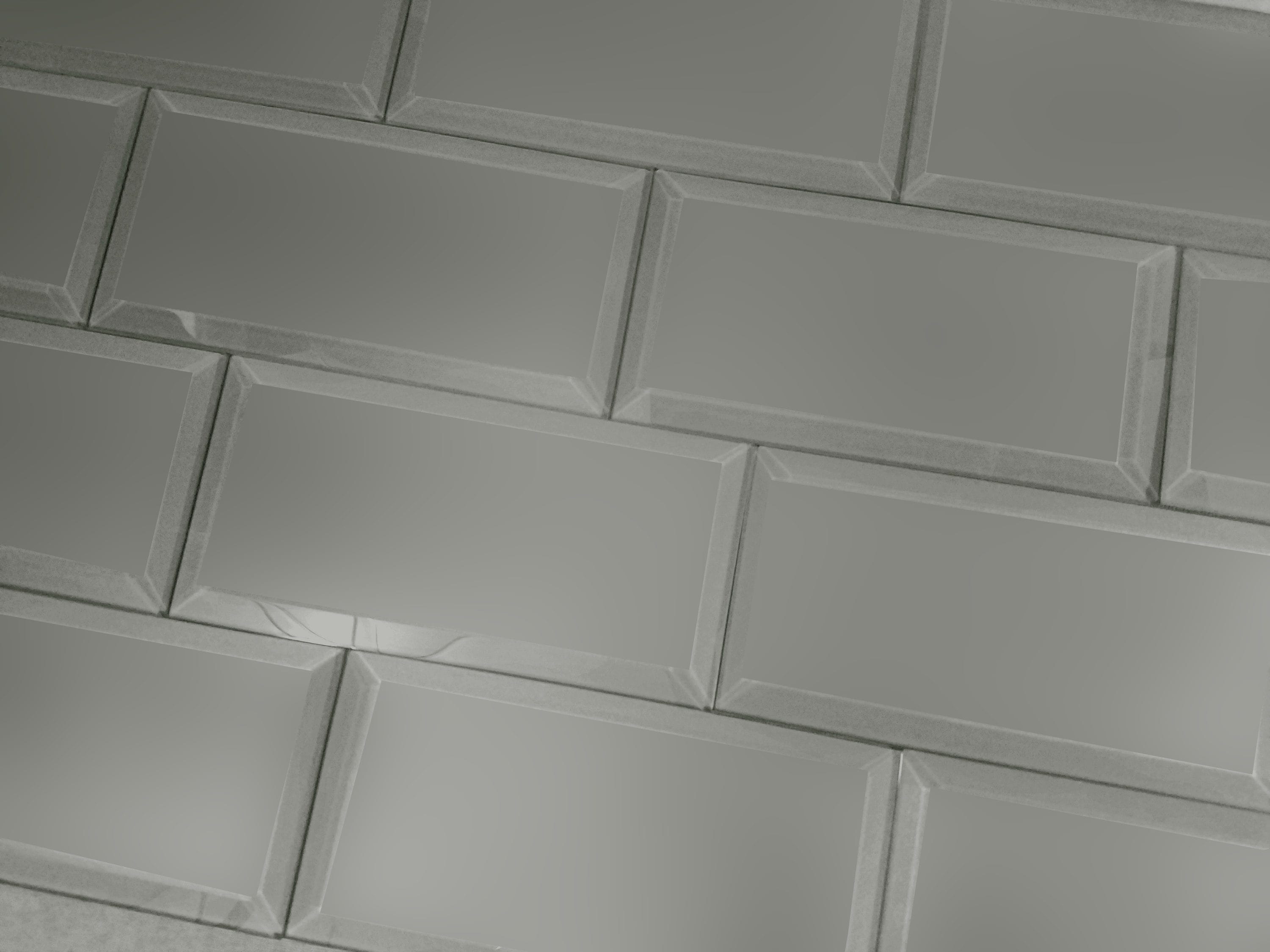 Abolos LWSFEM0306-JO-SAMP Sample- Frosted Elegance Metallic Gray/Matte 3-in x 6-in Matte Glass Subway Wall Tile