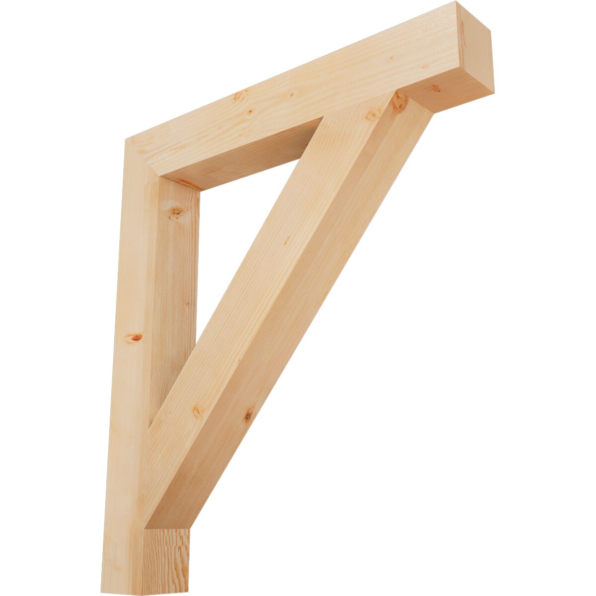 Ekena Millwork BKT06X42X48TRA05SDF Traditional block smooth 5-1/2-in x 42-in x 48-in Douglas fir Brown Wood Standard bracket