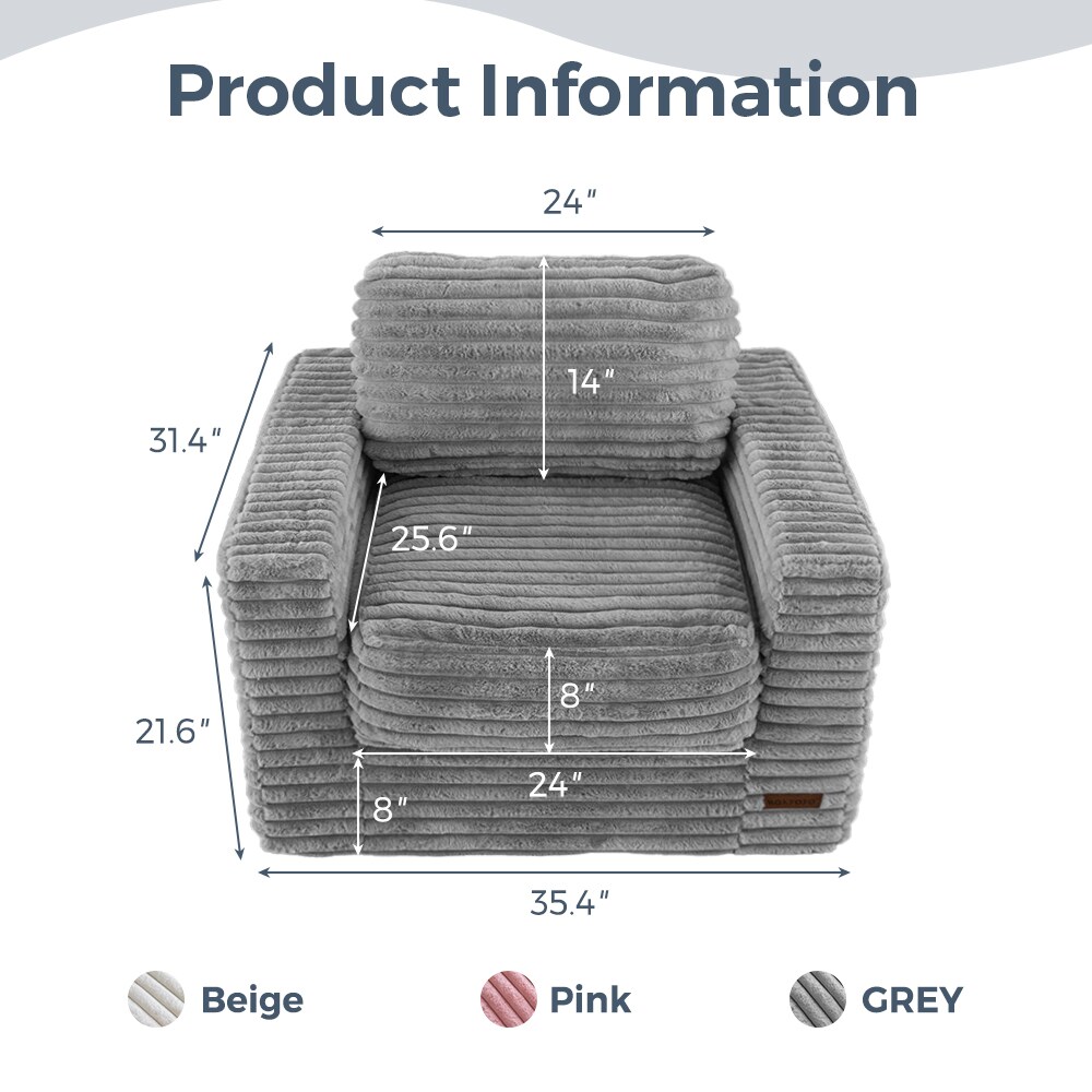 MAXYOYO M-A66-GREY Bean-Bag-Chairs - View #2