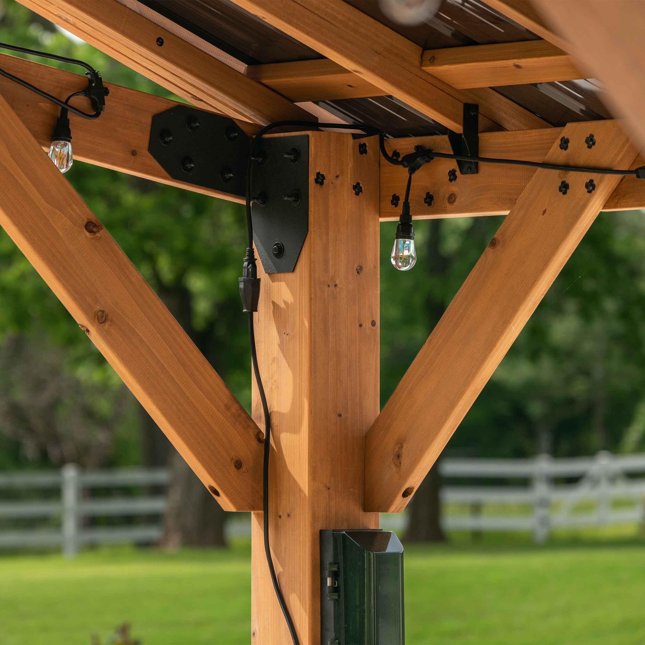 Norwood 12x10 Cedar and Steel Outdoor Gazebo