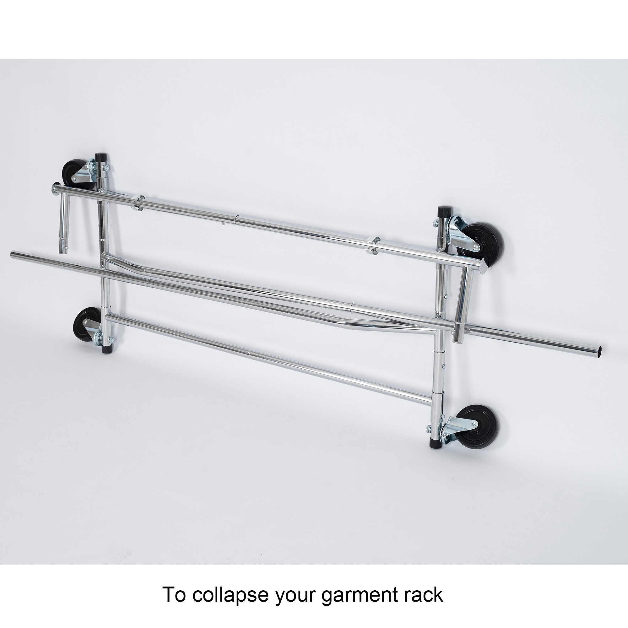 Style Selections Chrome Steel Rolling Clothing Rack in the Clothing Racks Portable Closets department at Lowes