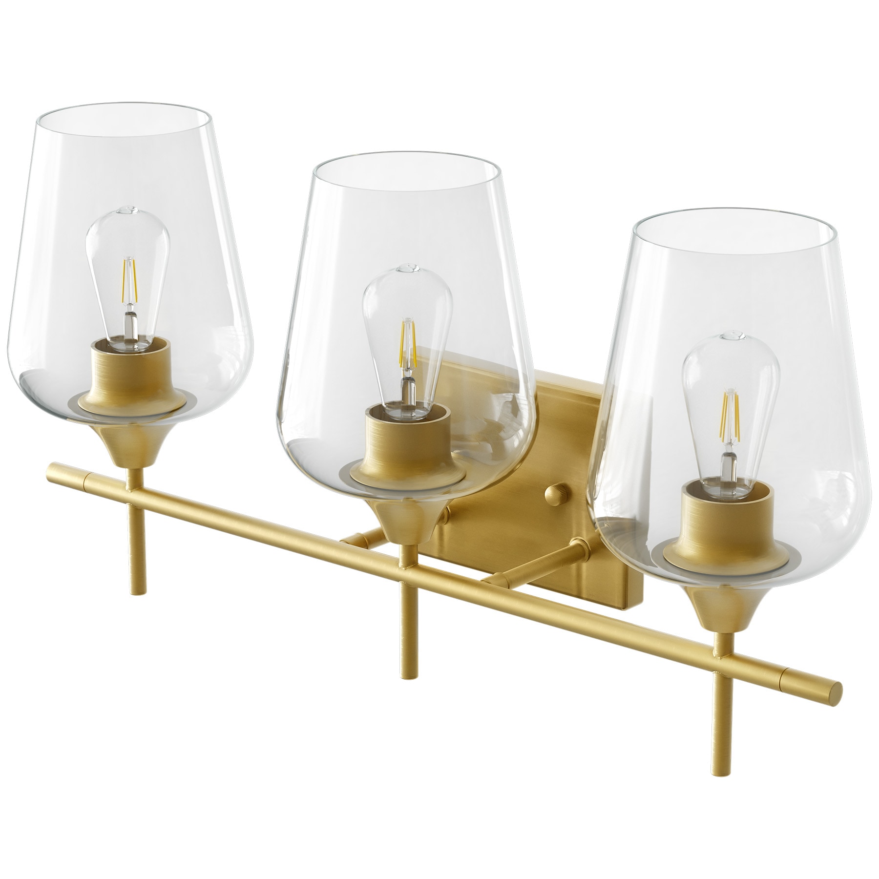 CO-Z HCF-2803-GD 21-in 3 -Light Antique Brass Modern/contemporary Vanity light