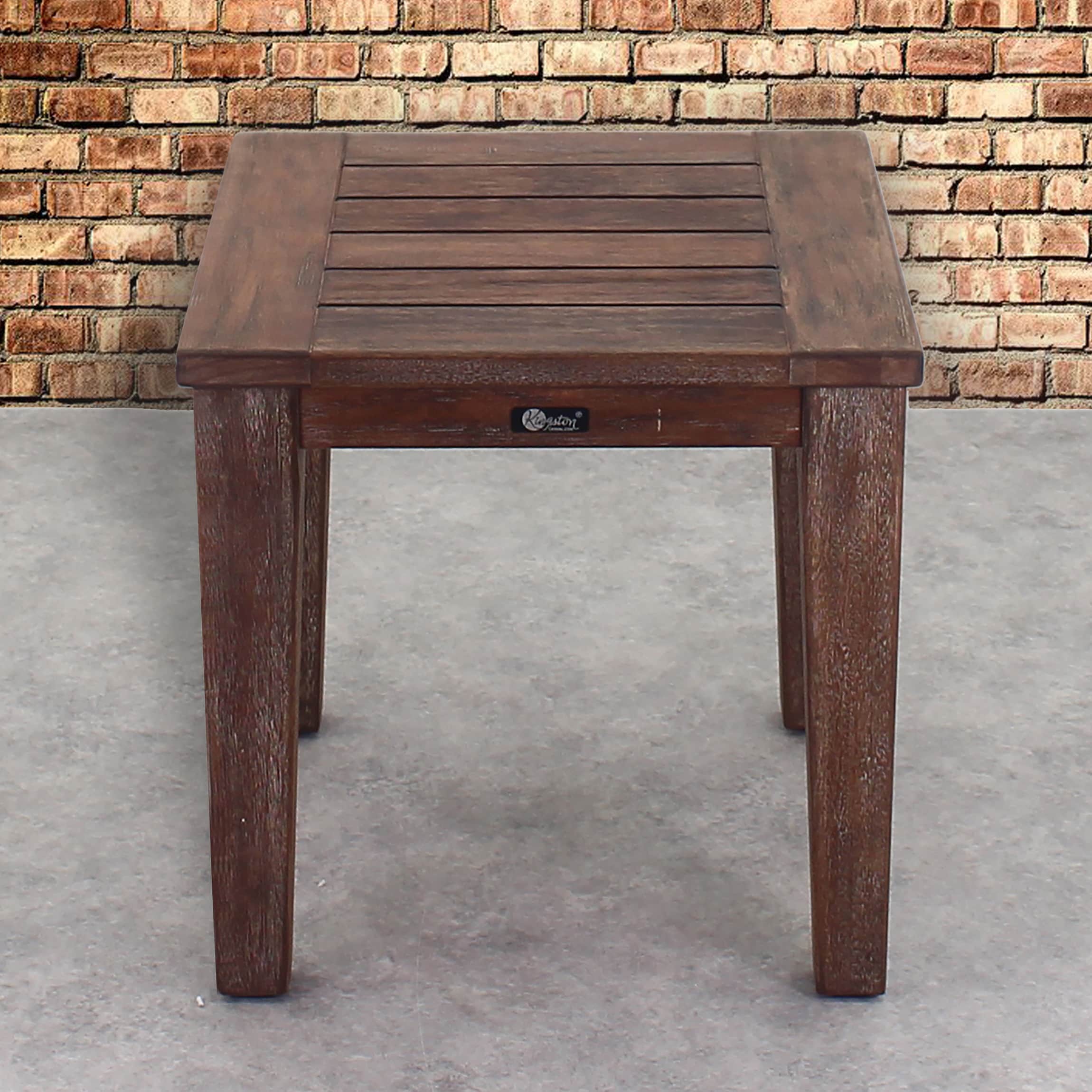 Courtyard Casual 5496 Bridgeport Square Outdoor End Table 19.69-in W x 19.69-in L