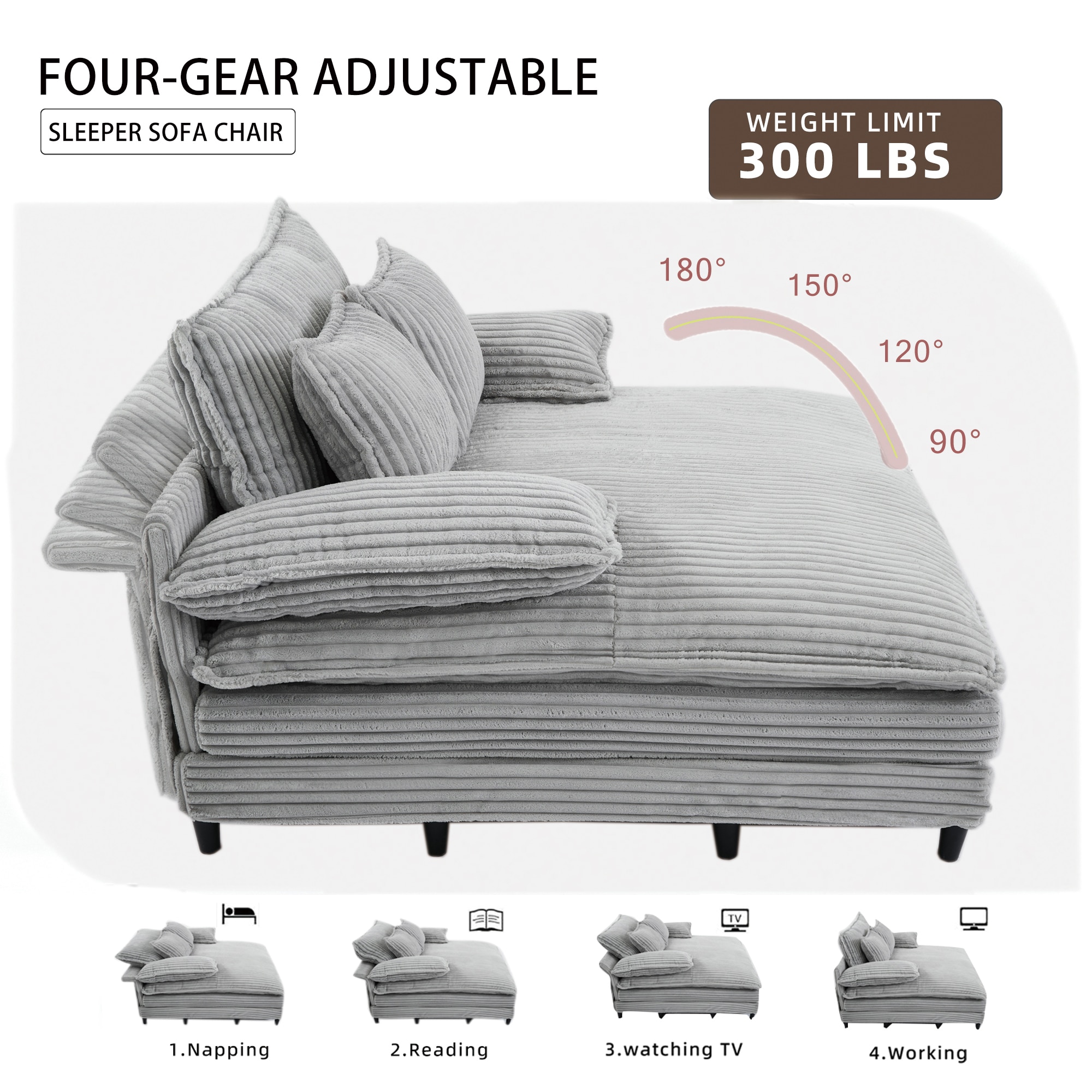 SINOFURN SYA020263GY Sofas-Loveseats - View #3