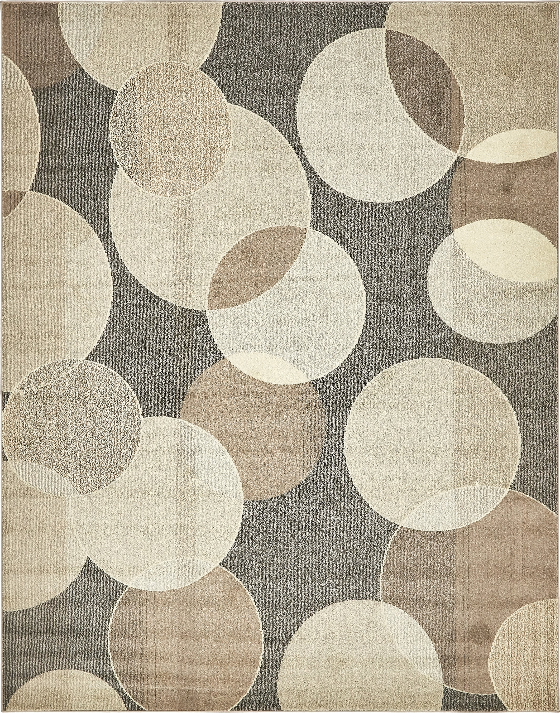 Unique Loom 3139824 Seaside Chromatic 8 x 10 (ft) Loomed Polypropylene Gray/Beige Rectangular Indoor Geometric Coastal Area rug