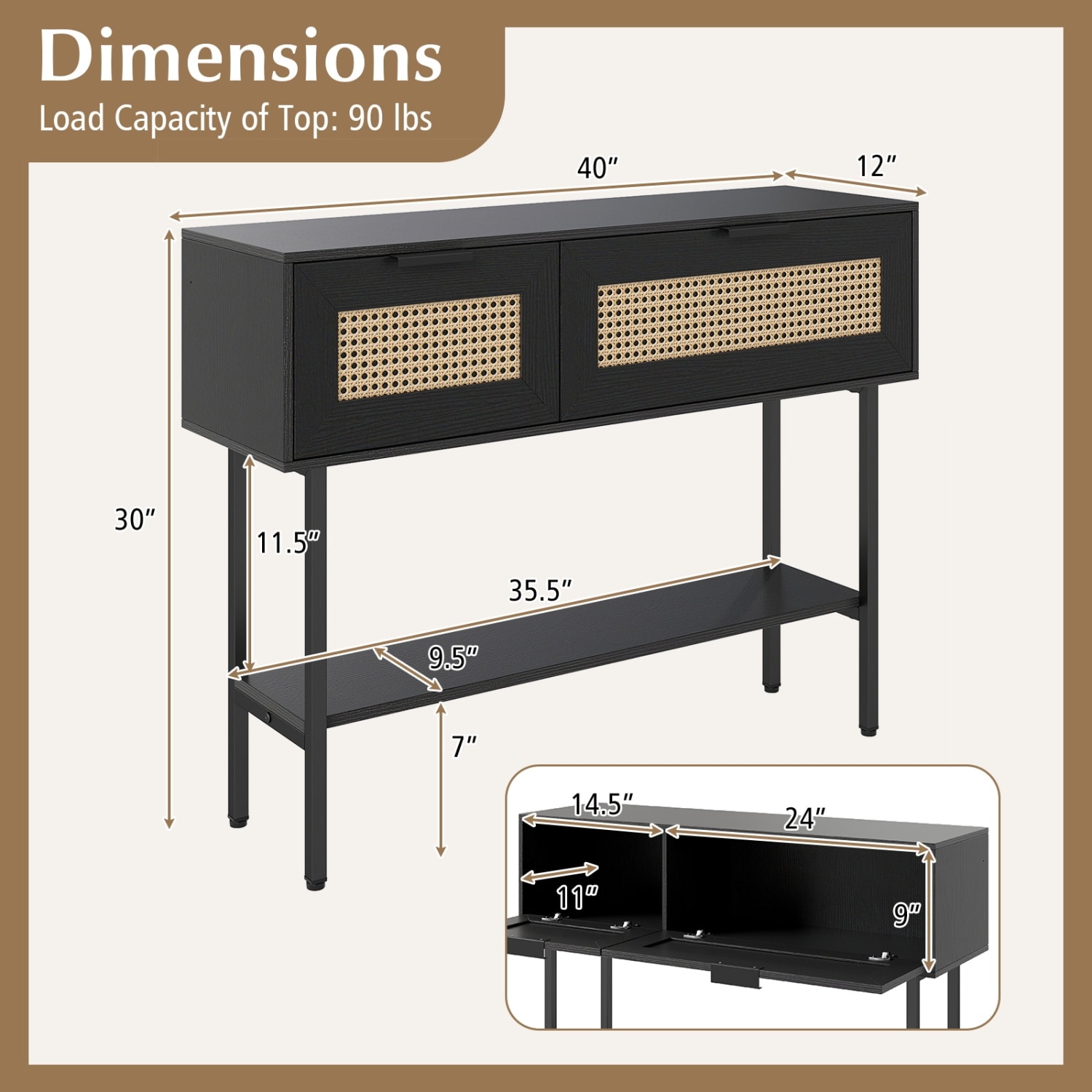 Volenca VOL-G0W6M5 Console-Sofa-Tables - View #3