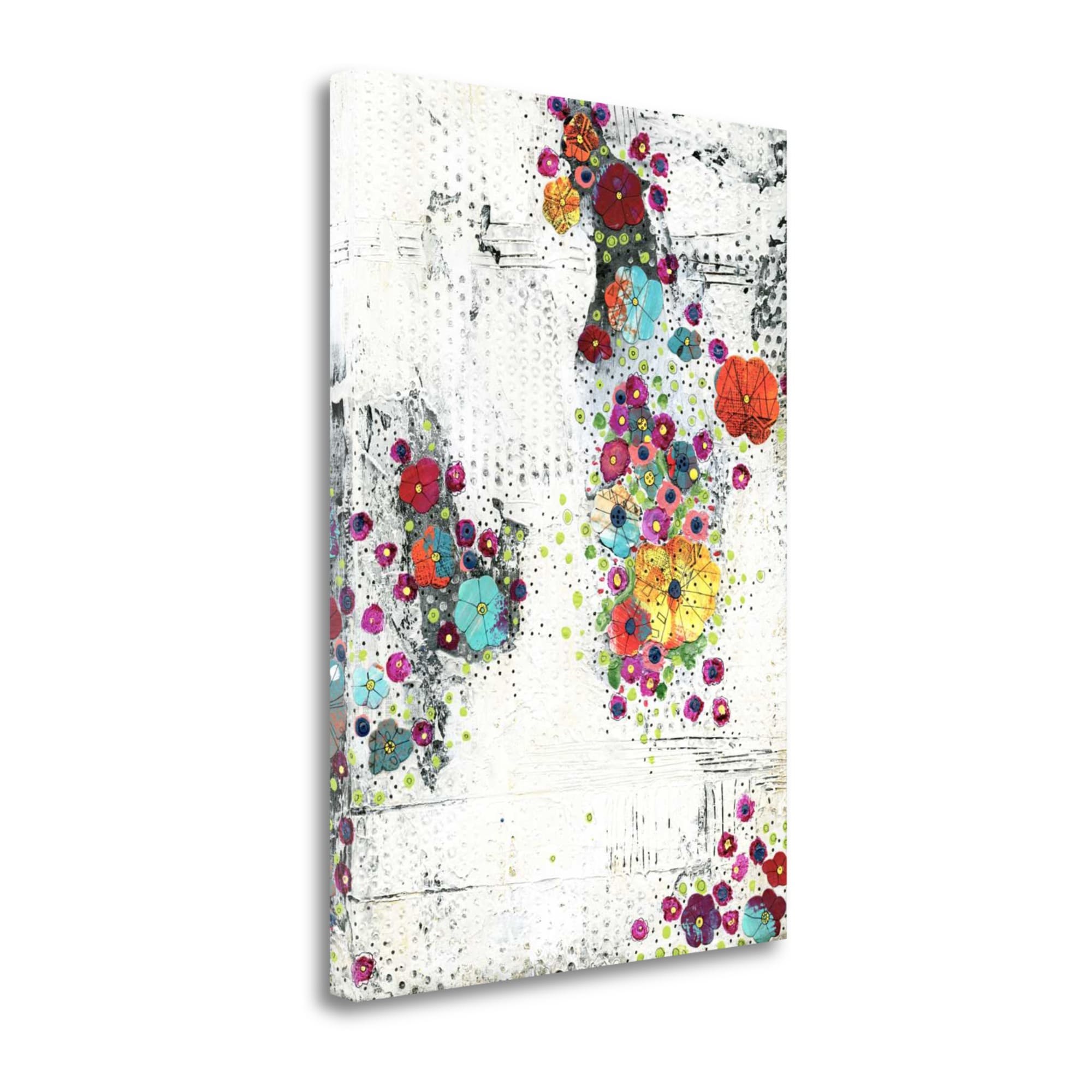 Tangletown Fine Art SBSO1238-1724C Floral I Sarah Ogren 24-in H x 17-in W Abstract Print on Canvas