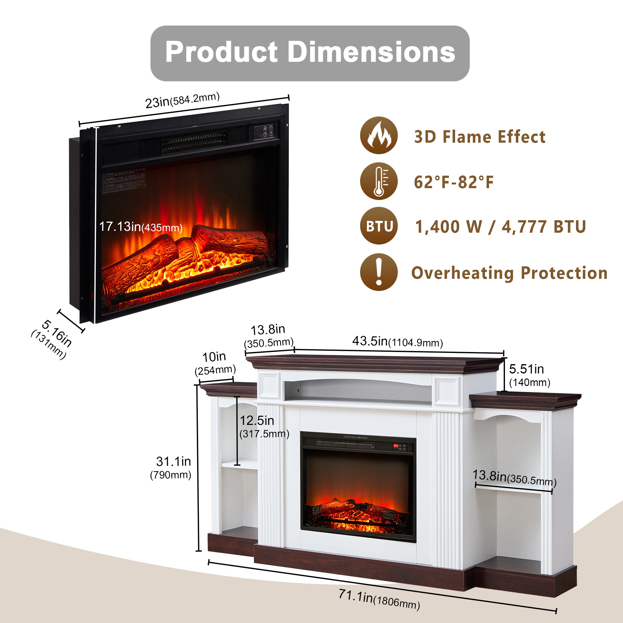 Sunrinx MG12-FP-17 Electric-Fireplaces - View #9