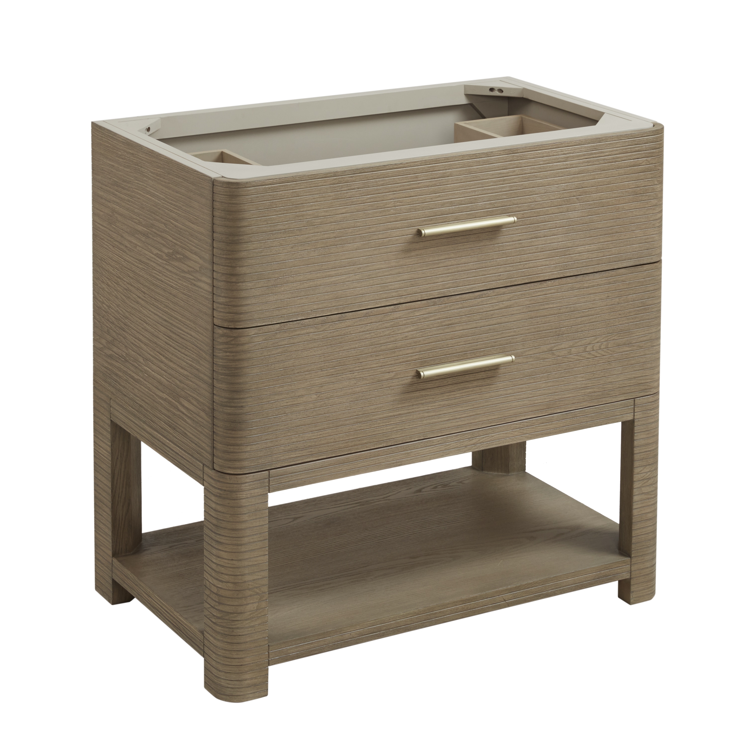 James Martin Vanities D704-V36-PBO Lucian 36-in Pebble Oak Bathroom Vanity Base Cabinet without Top