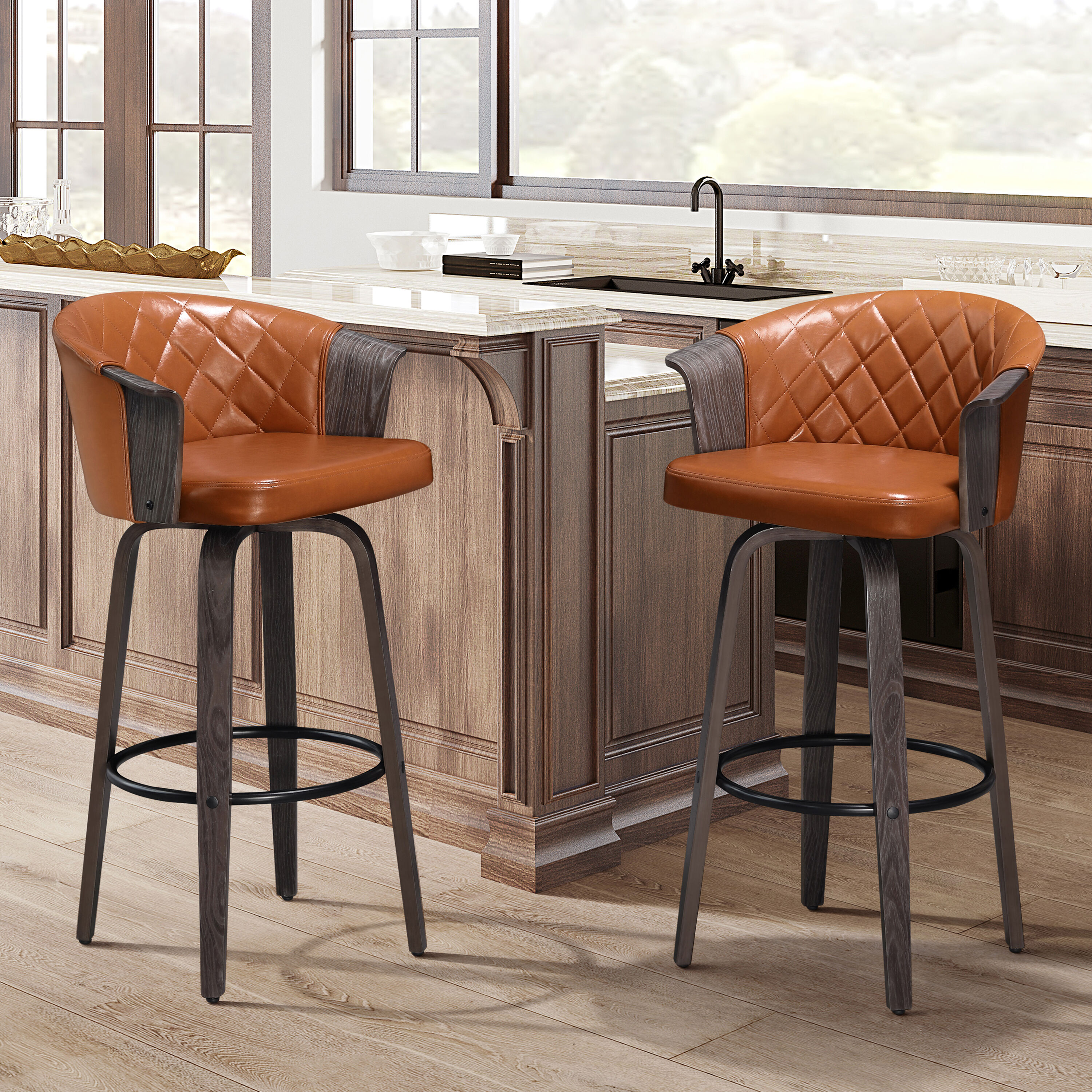 Art Leon BS032-2-BR-PU stools - View #8