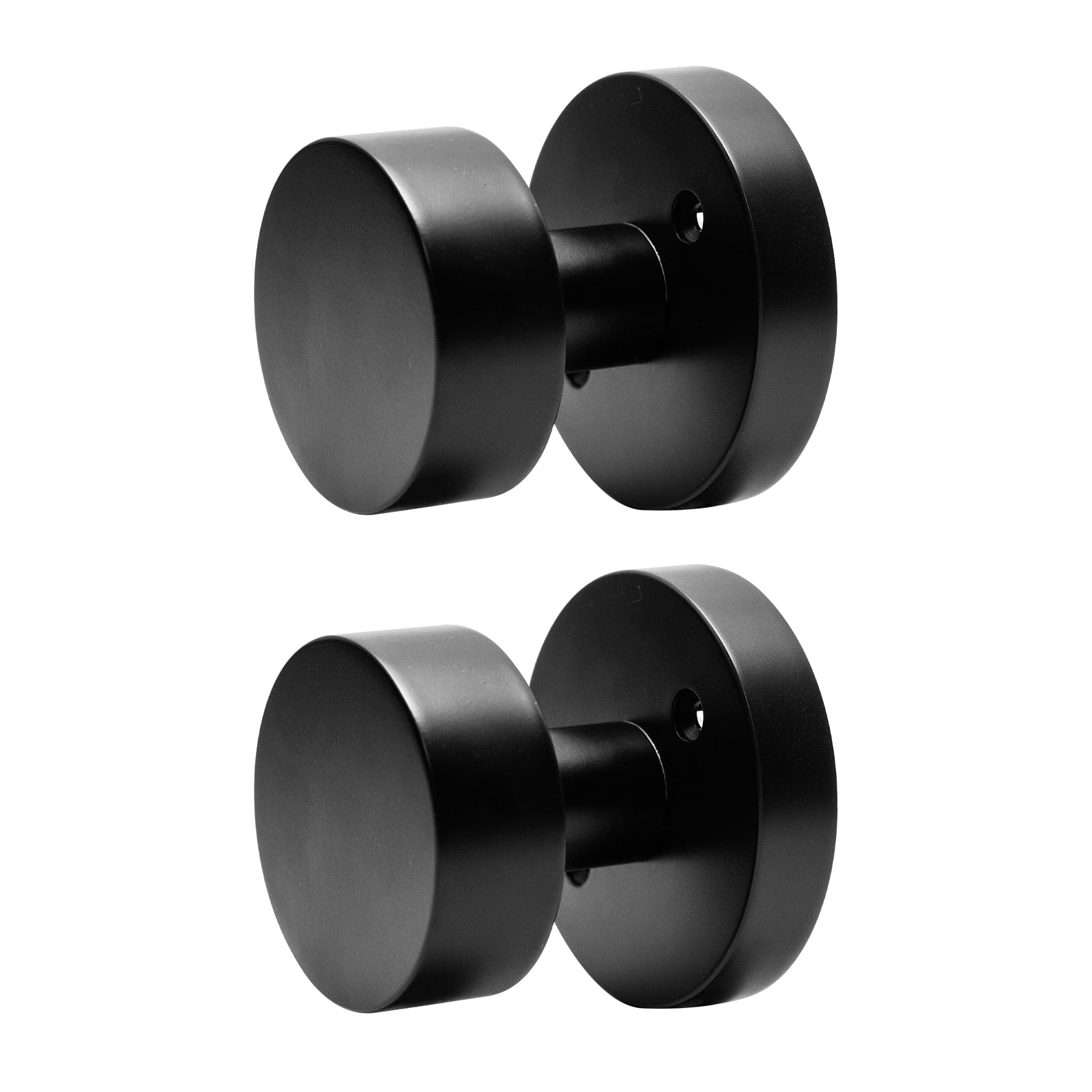 ITOPFOX  Black Dummy Door Knobs Satin Brass Finish for Interior Hallway Wardrobe Bathroom Fits Standard Size Doors Adjustable Latch Zinc Alloy 2
