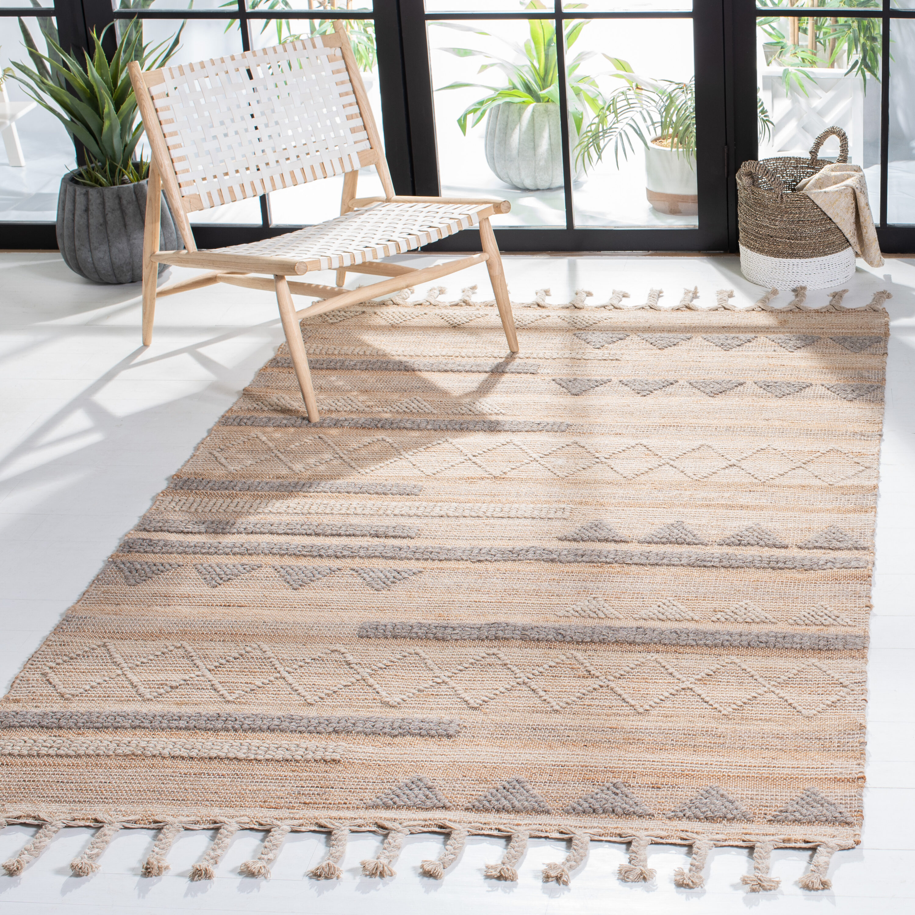  Natura 278 Natural/Beige Bohemian 4ft x 6ft Small Rectangle Rug