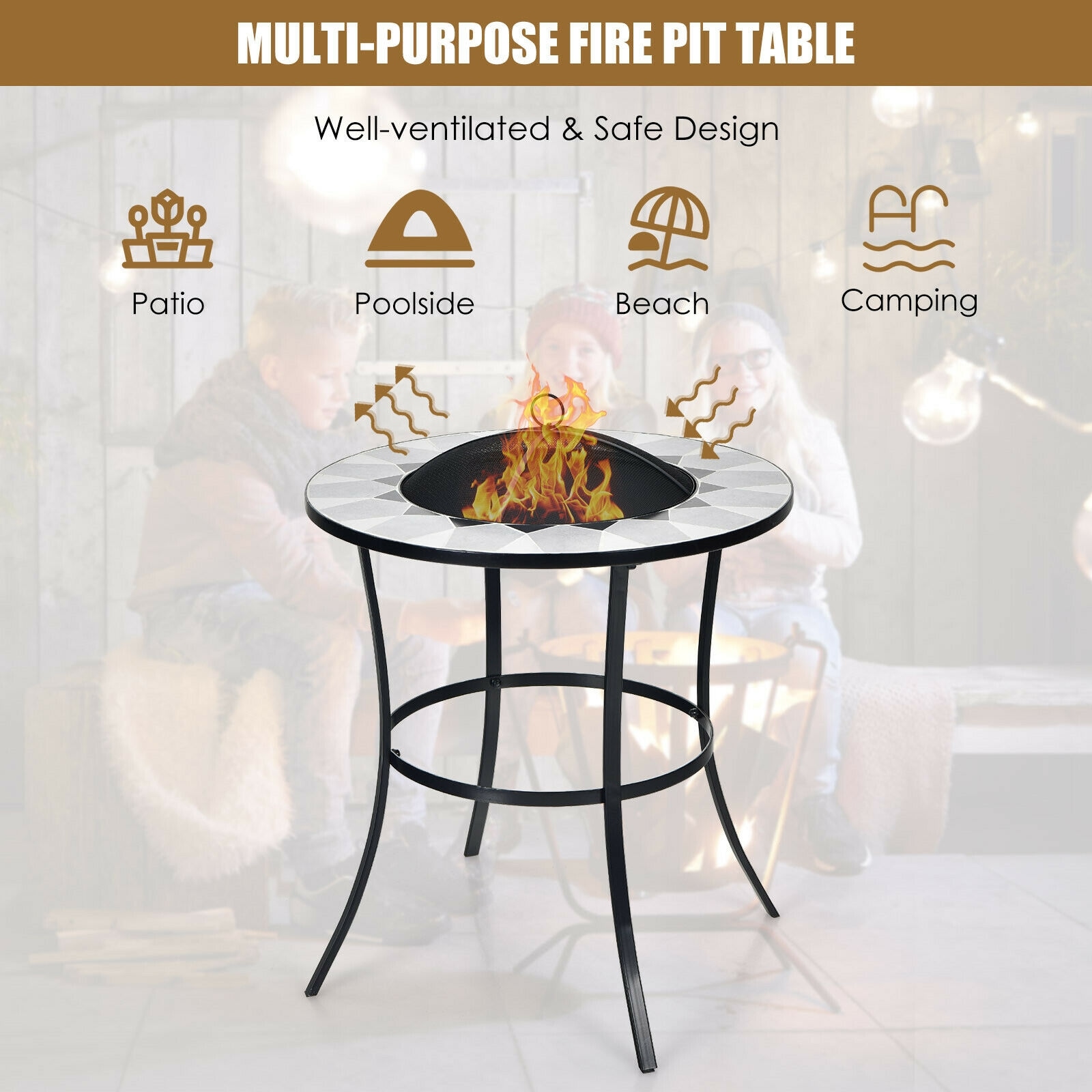 Slickblue D-CO-88301PN Outdoor-Woodburning-Firepits - View #3