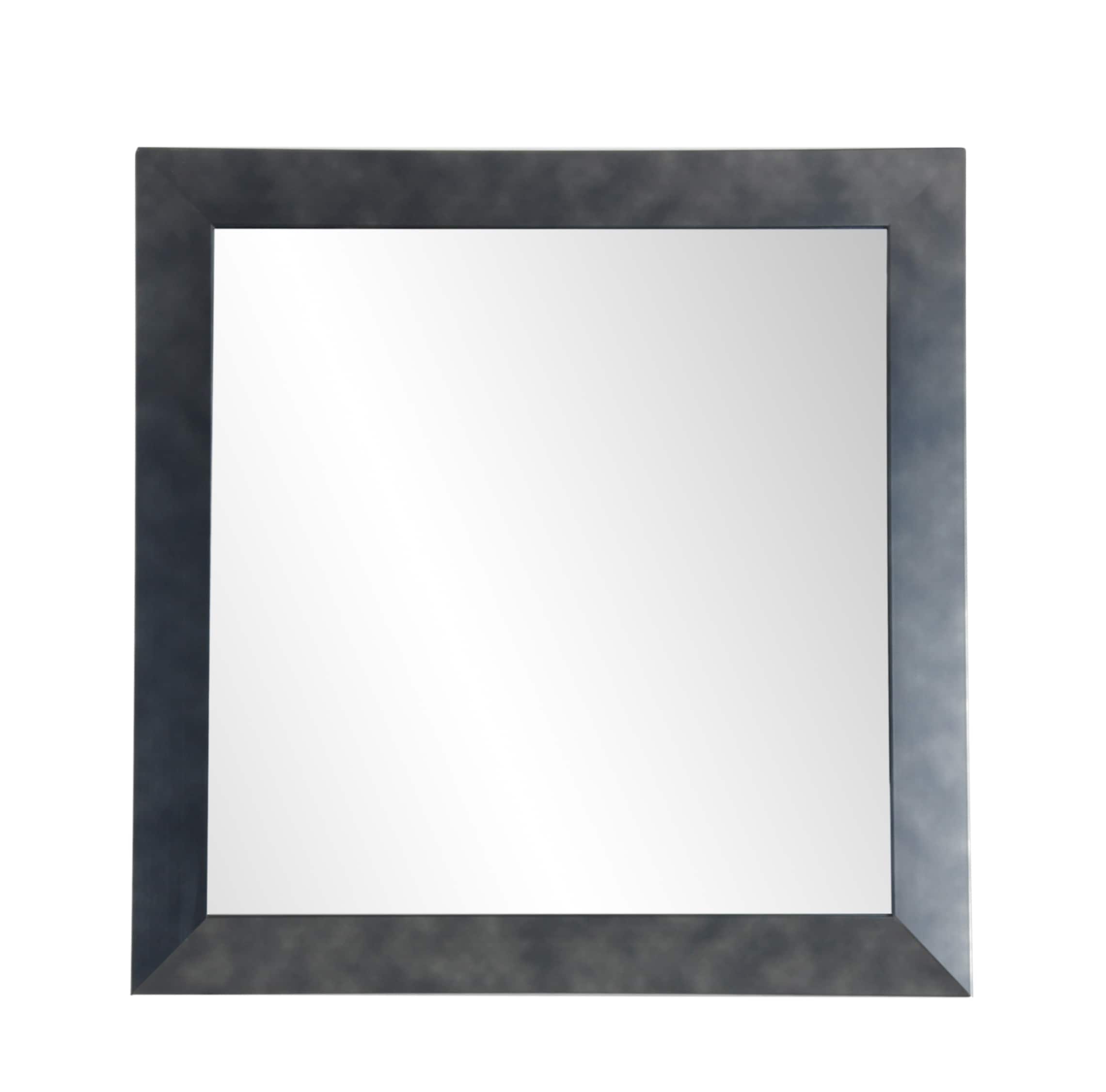 BrandtWorks BM025SQ 32-Inches W x 32.0-Inches H Square Clouded Gunmetal Black Framed Wall Mirror