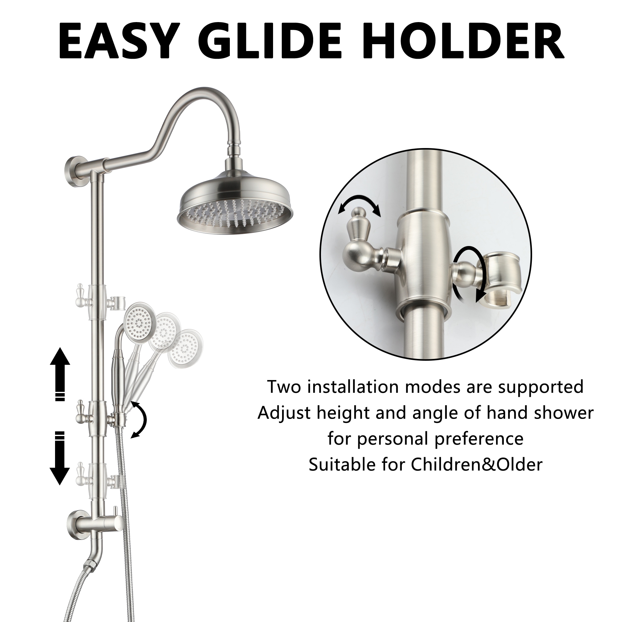 Mondawe AM-SC428A-CH Showerhead-Bar-Panels - View #4