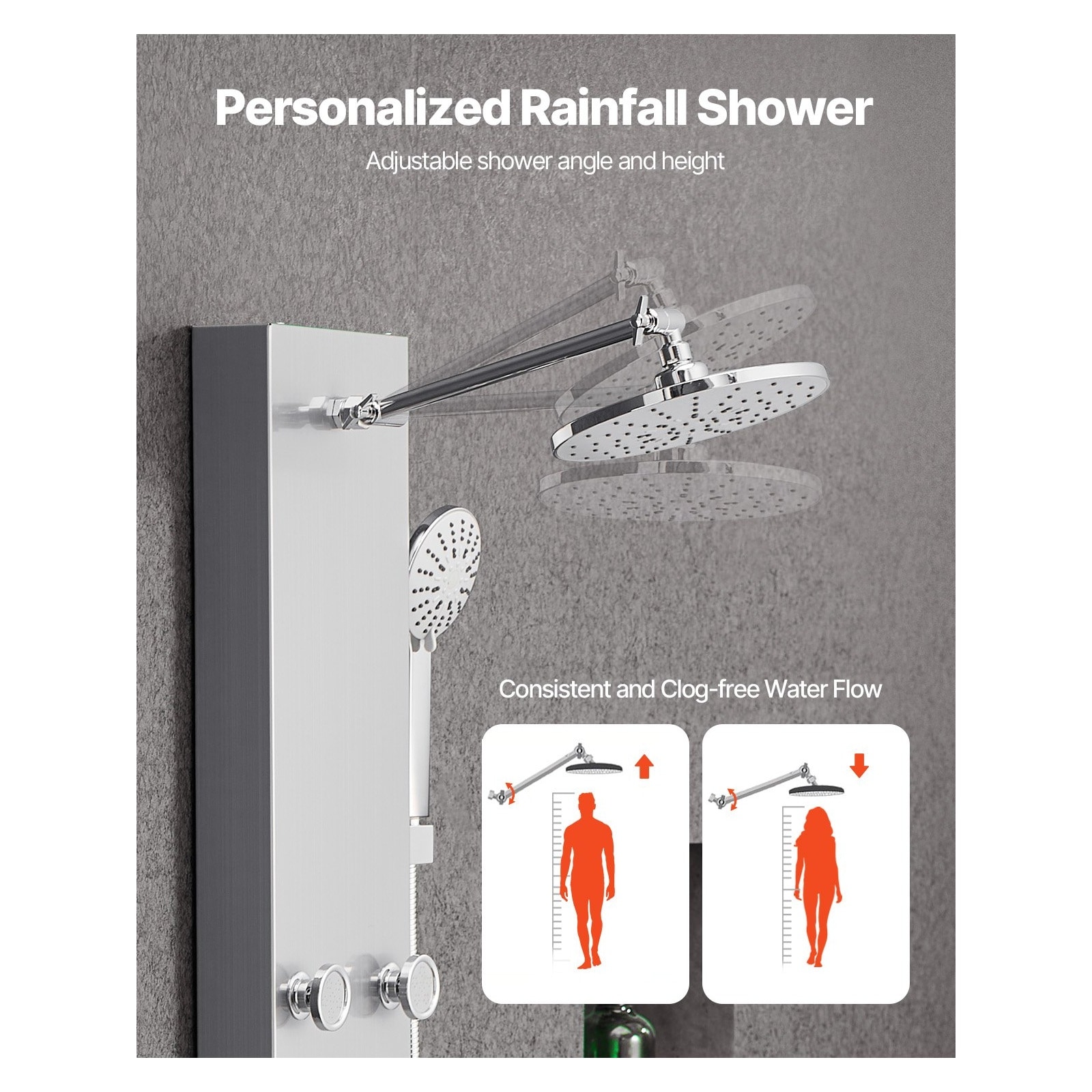 Mecale VOL-HM5EH0 Showerhead-Bar-Panels - View #6