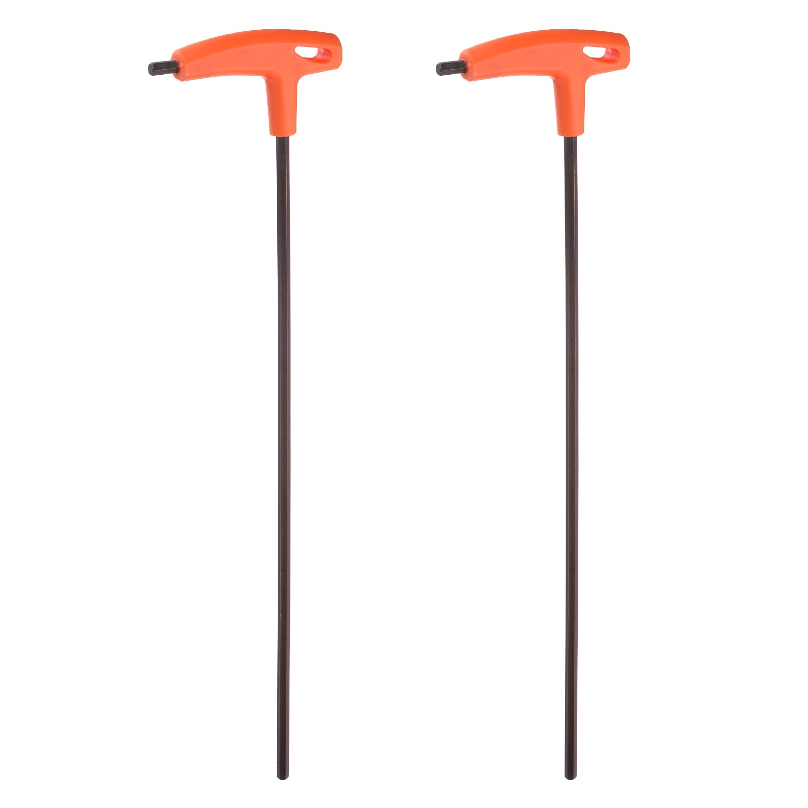 Harfington 2pcs T-Handle Hex Key Wrench 6mm Metric CR-V Extra Long Arm T-Key Inner Hexagon Wrenches Spanner Repair Tool for Automotive Household Maintenance Orange