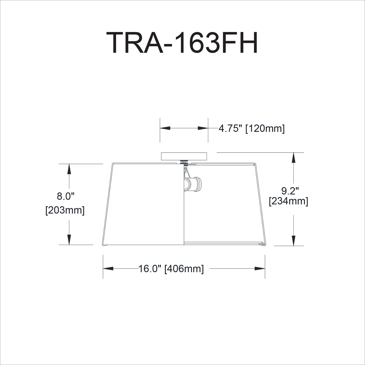 Dainolite TRA-163FH-BK-CRM flushmounts - View #2