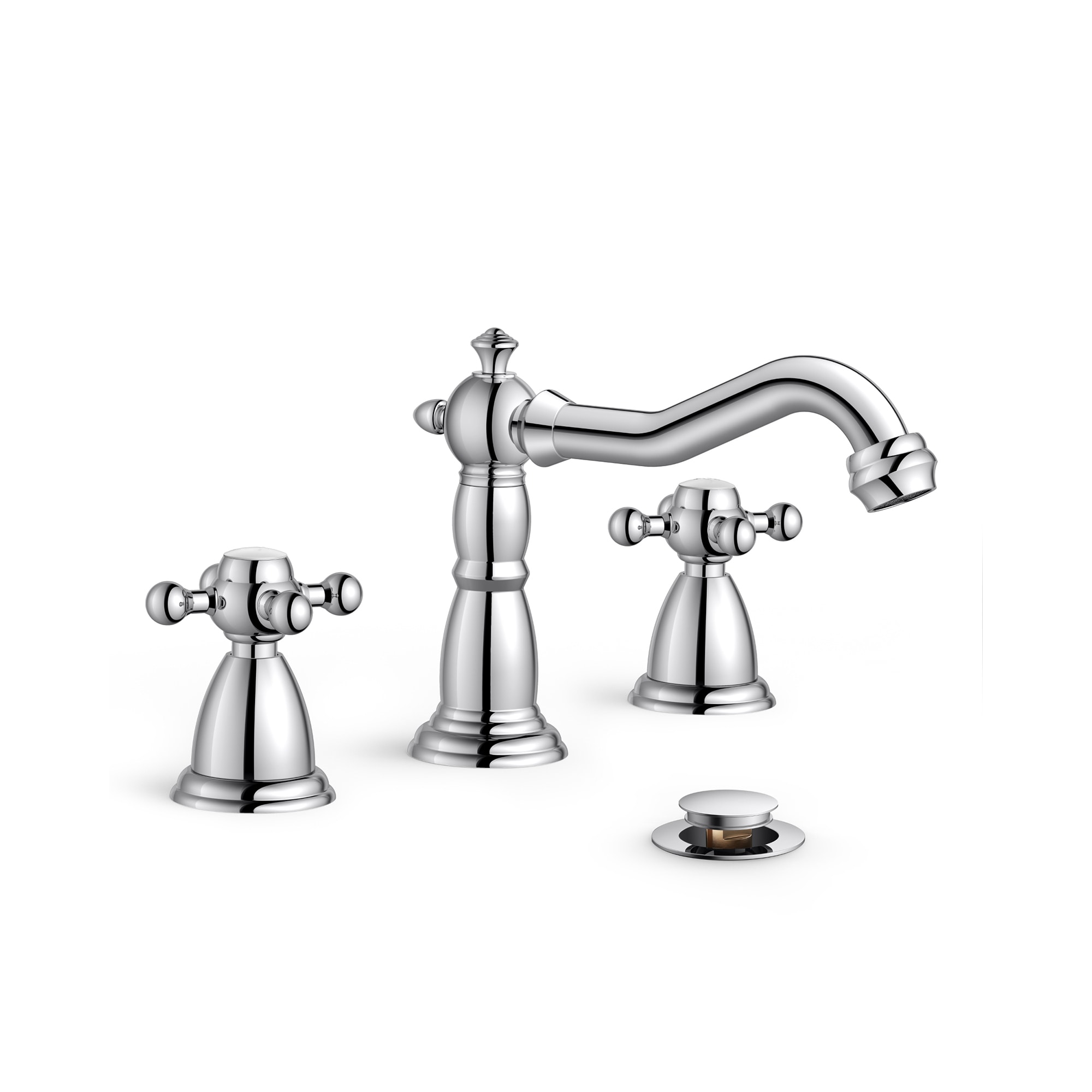 FORIOUS LL03034CH Chrome Widespread Bathroom Sink Faucets