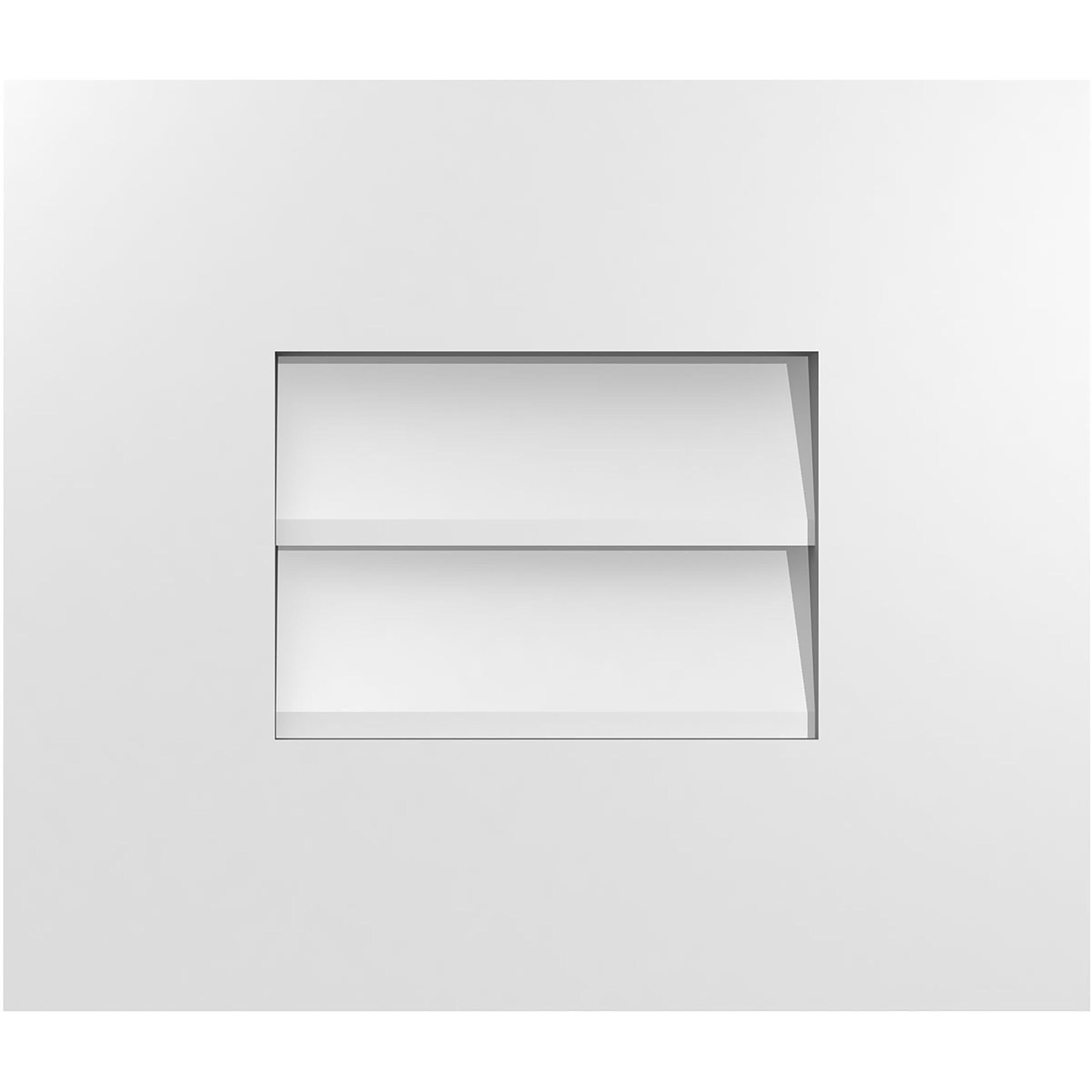 Ekena Millwork GVPVE14X1201SN 14-Inches x 12-Inches Off-white Rectangle PVC Gable Louver Vent