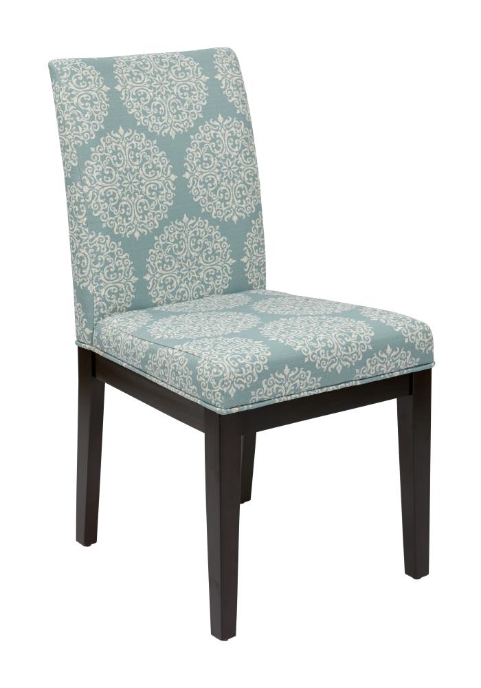 High Gabrielle Sky Linen and Wood Upholstered Parsons Side Chair