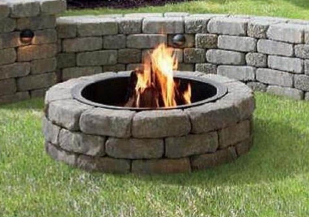 Tranquil Concrete Fire Pit Kit, Paver Stone Fire Pit Kit
