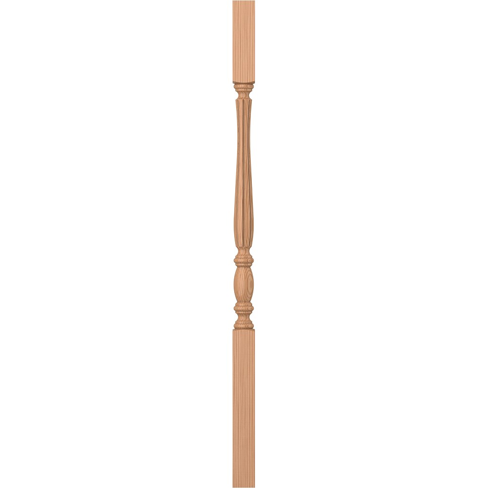 L.J. Smith Stair Systems LJF-2105-AL 38 38-in x 1.75-in Unfinished Alder Square Top Stair Baluster